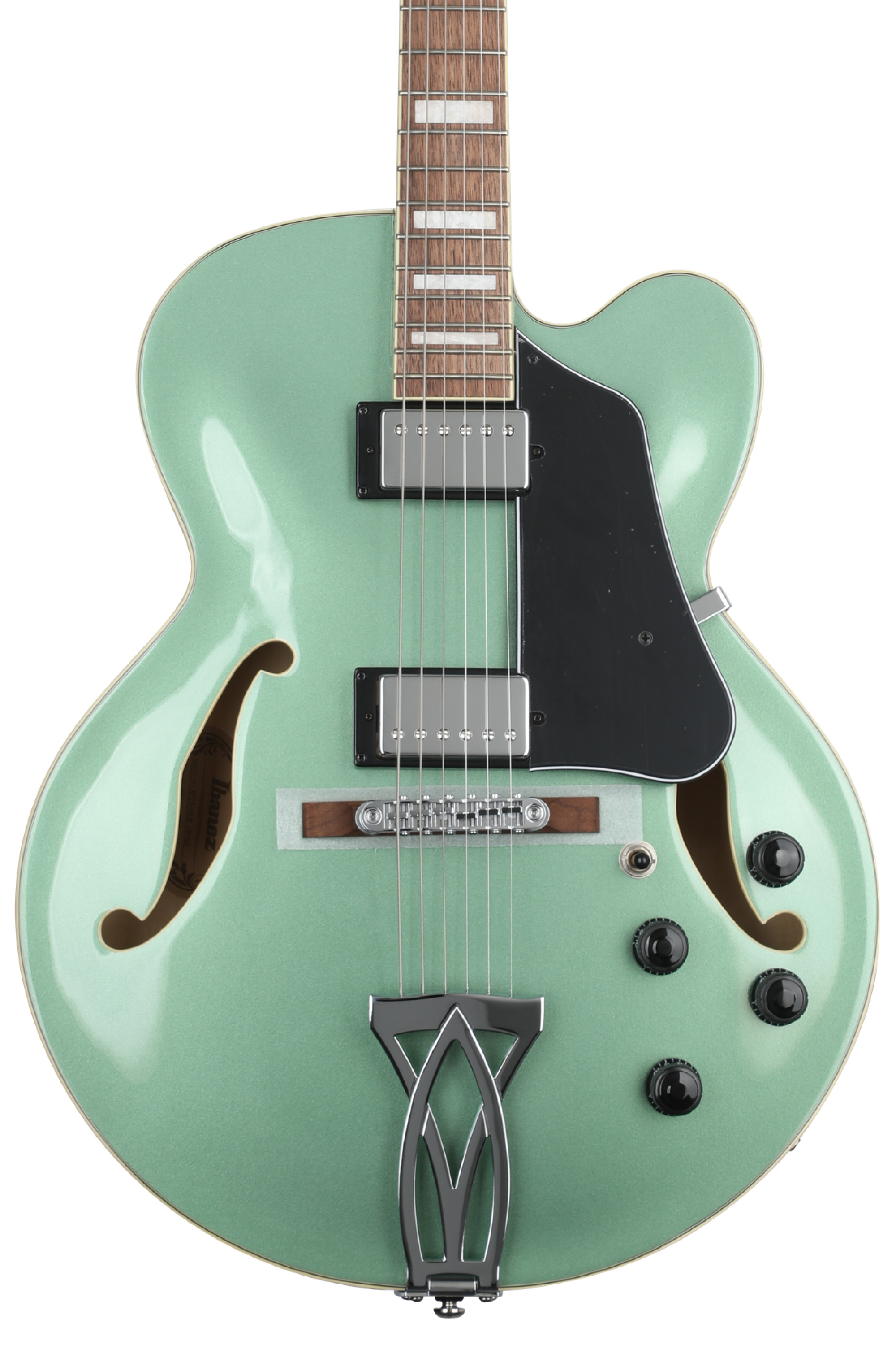 ギター Ibanez AF75-OLM 5B-02 Ibanez Artcore AF75 Hollowbody Electric Guitar - Olive Metallic