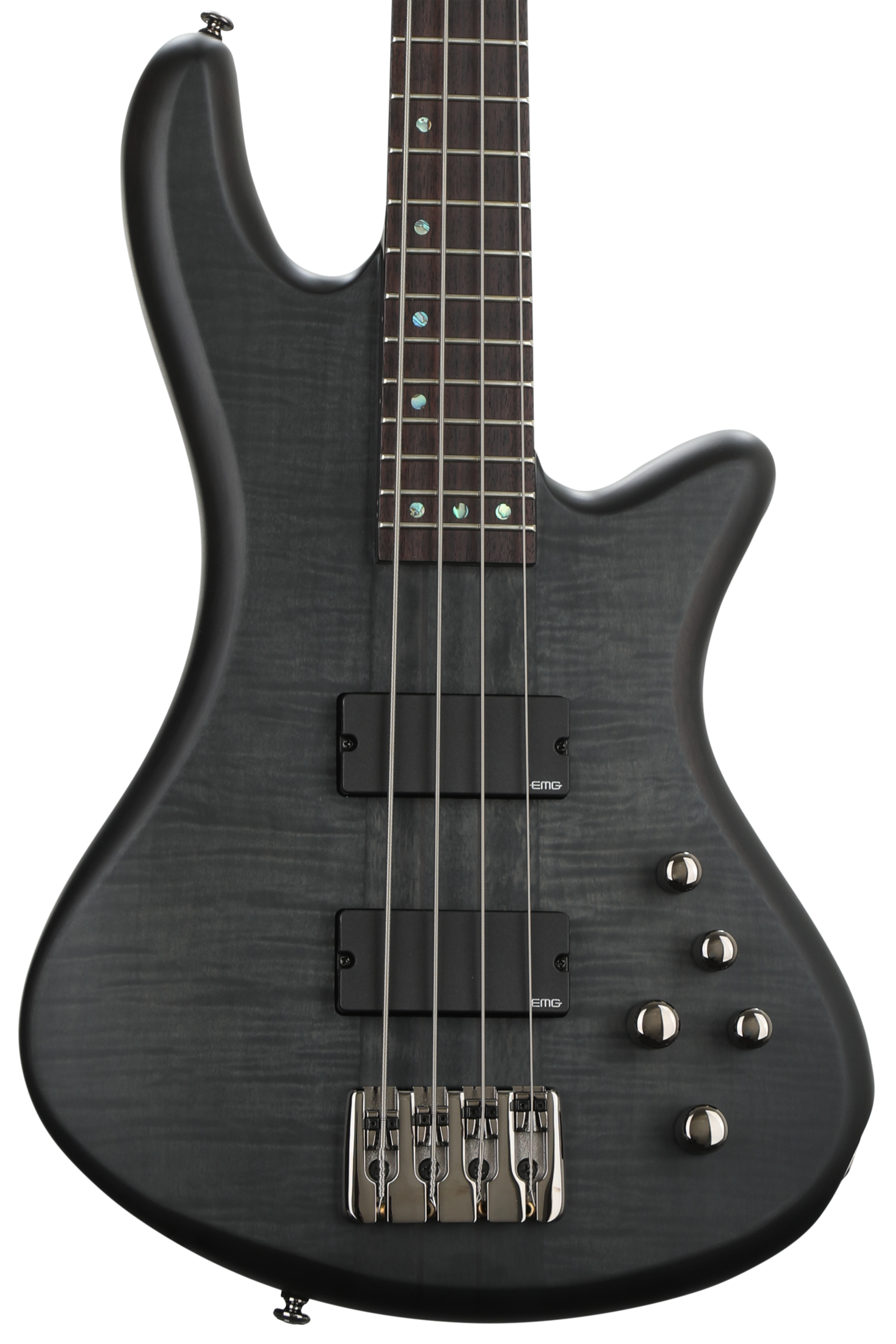 Schecter Stiletto Studio 4 Bass Guitar - See-Thru Black Satin