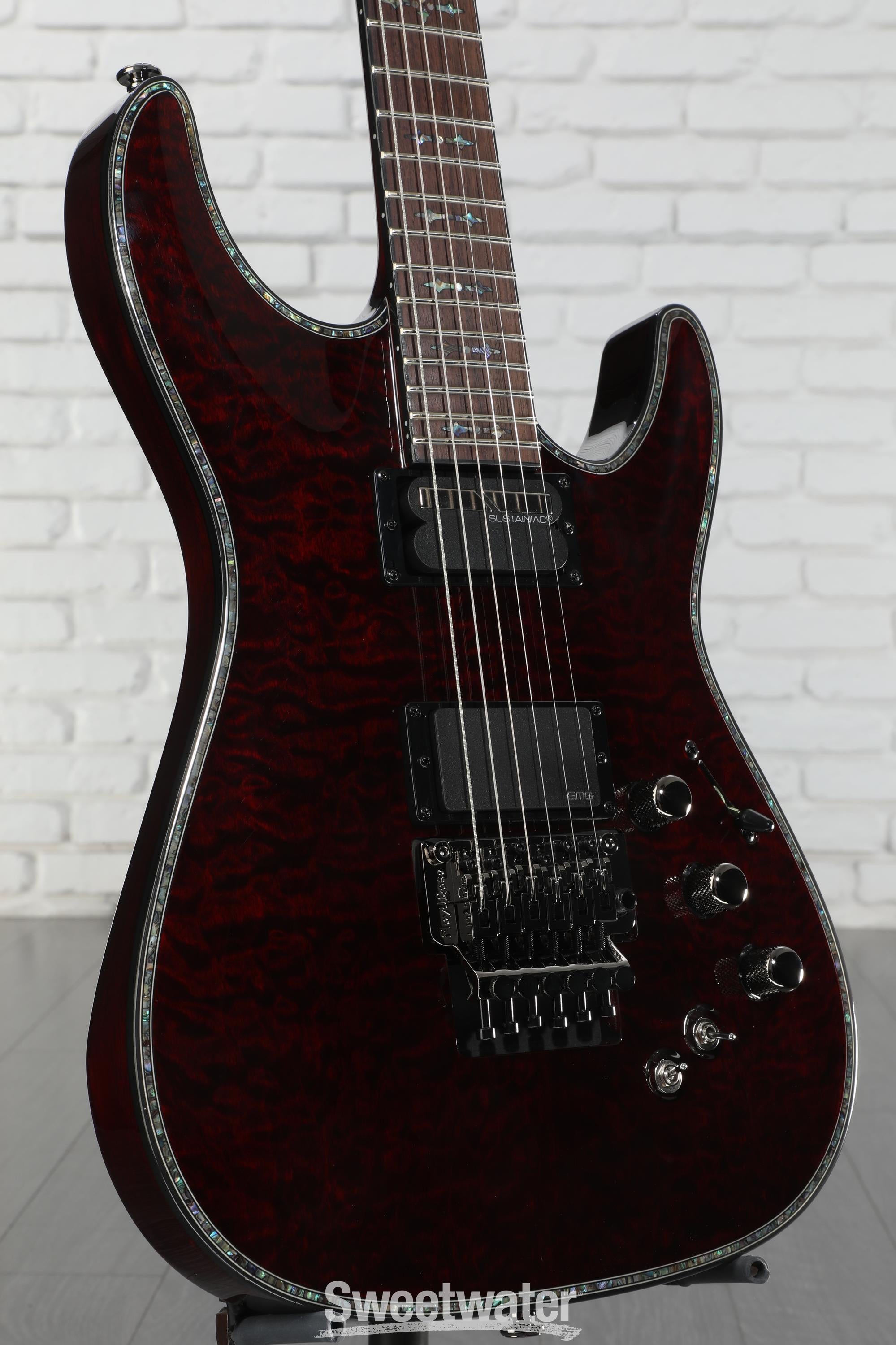 【10299】Schecter Hellraiser AD C-1 Schecter Hellraiser C-1 FR-S Electric Guitar - Black Cherry