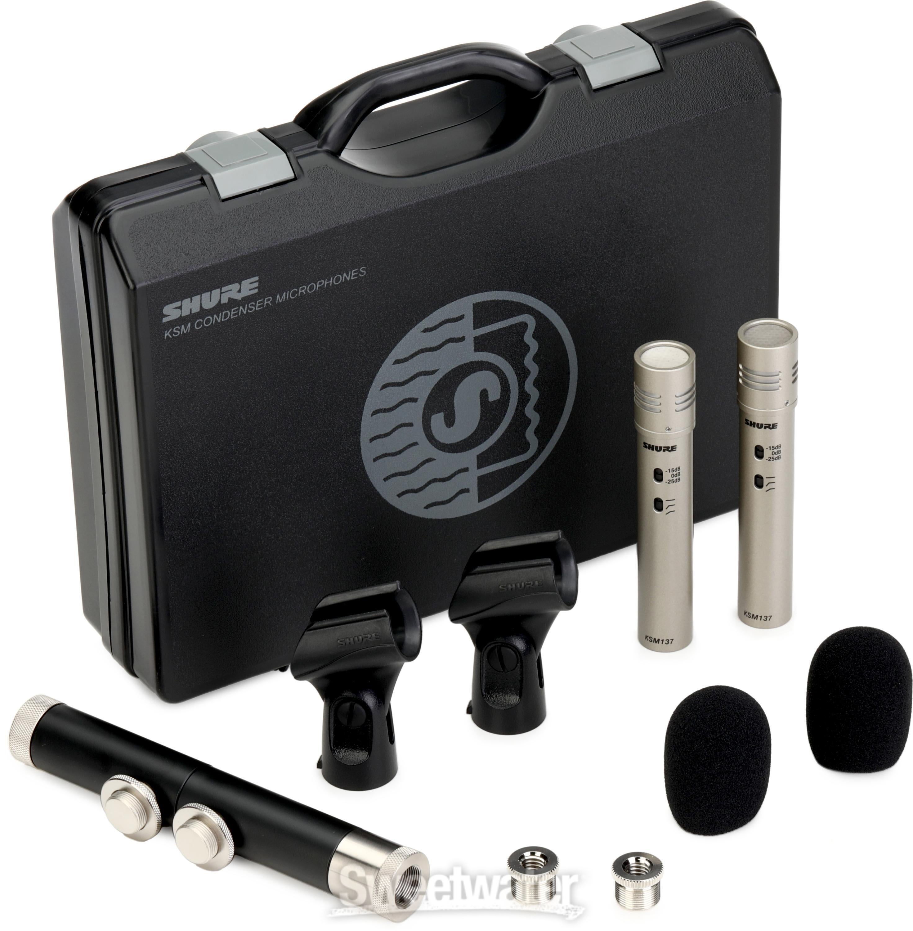 Shure KSM137 Small-diaphragm Condenser Microphone - Stereo Pair