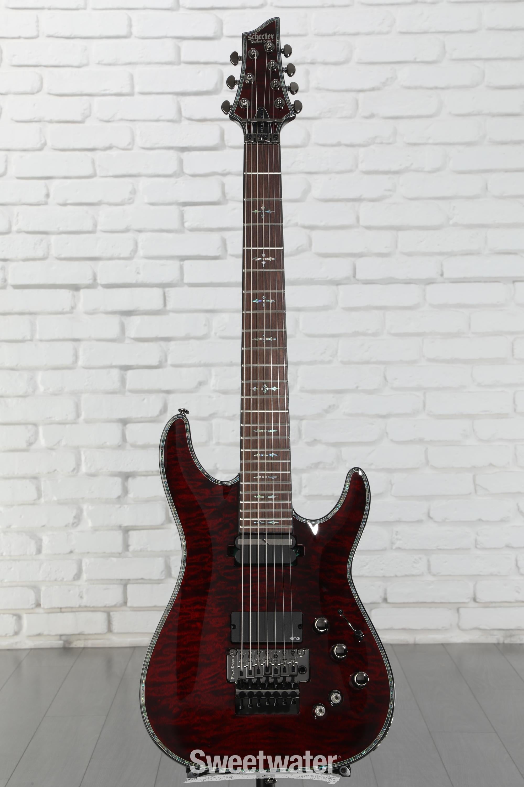 Schecter Hellraiser C-7 FR-S Electric Guitar - Black Cherry