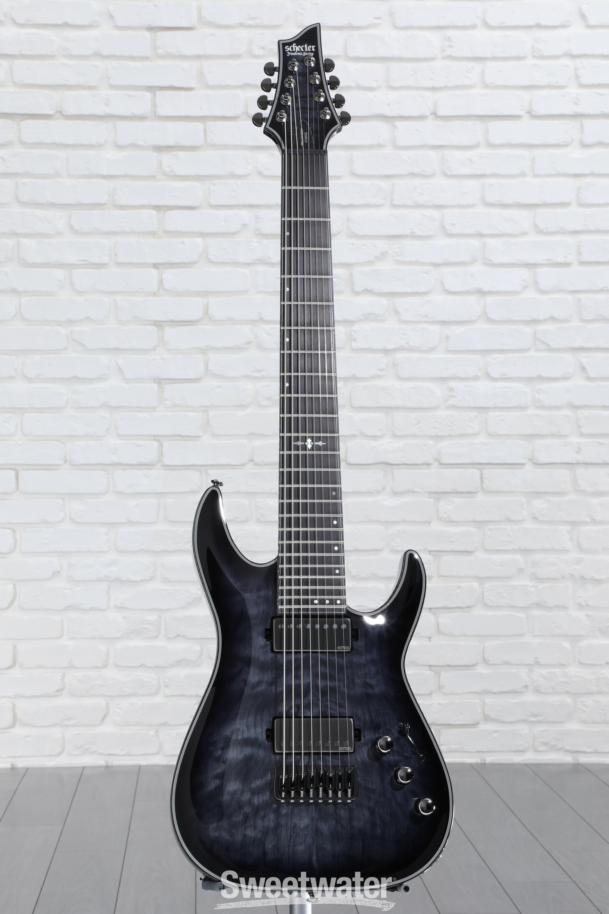 Schecter Hellraiser Hybrid C-8 Electric Guitar - Trans Black Burst