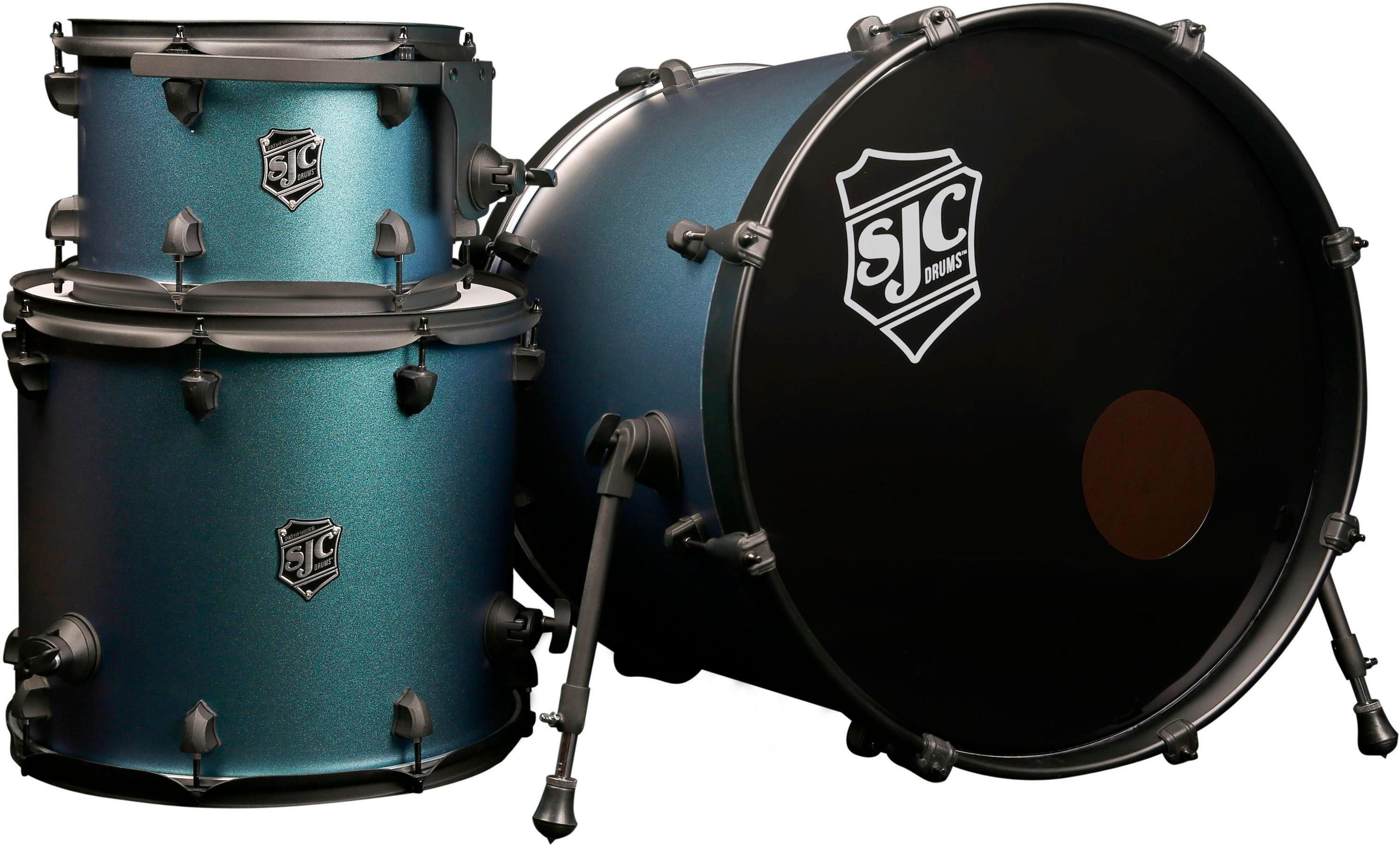 SJC Custom Drums Pathfinder Series 3-piece Shell Pack - Pacific Teal
