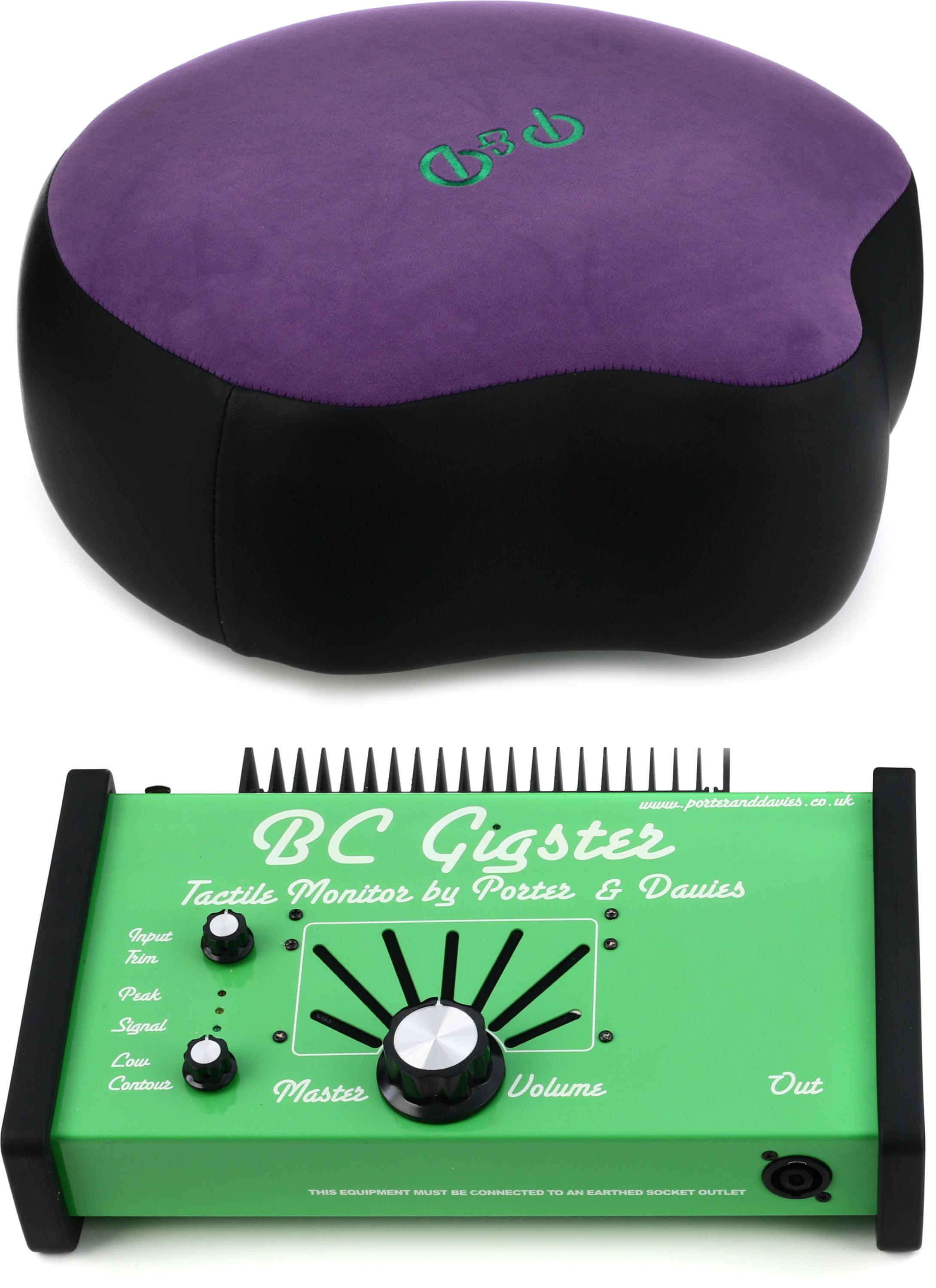 Porter & Davies Gigster Tactile Drum Monitor with Saddle Throne Top - Purple