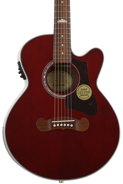 Epiphone J-200 EC Studio Parlor Acoustic-Electric Guitar - Wine