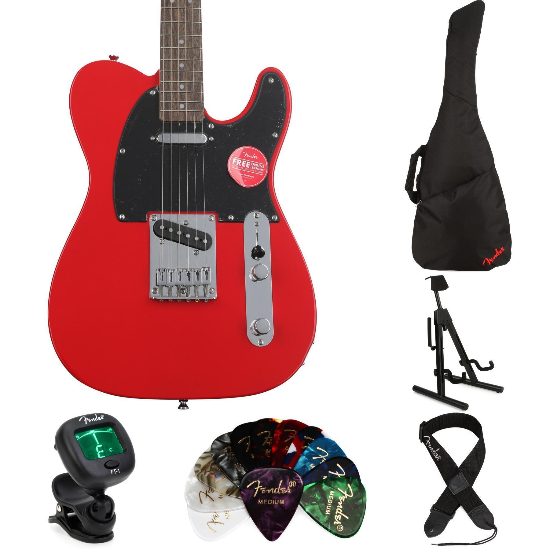 新同極美品☆Squier Telecaster Sonic by Fender Amazon.com: Fender Squier Sonic Telecaster - Black Bundle