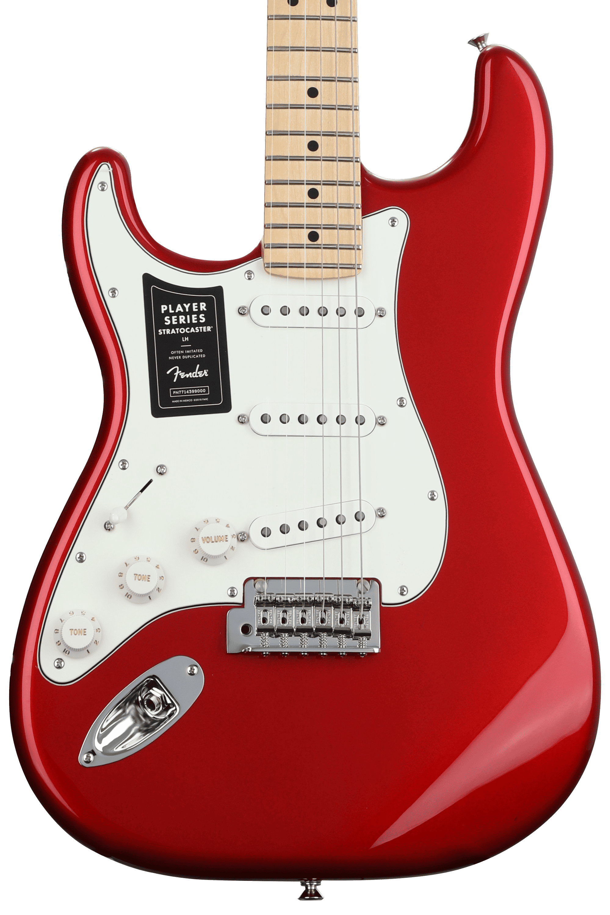 Fender Player Stratocaster Left-handed - Candy Apple Red with Maple  Fingerboard