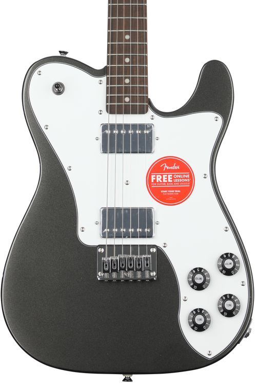 Squier Affinity Series Telecaster Deluxe Electric Guitar - Charcoal Frost  Metallic with Laurel Fingerboard