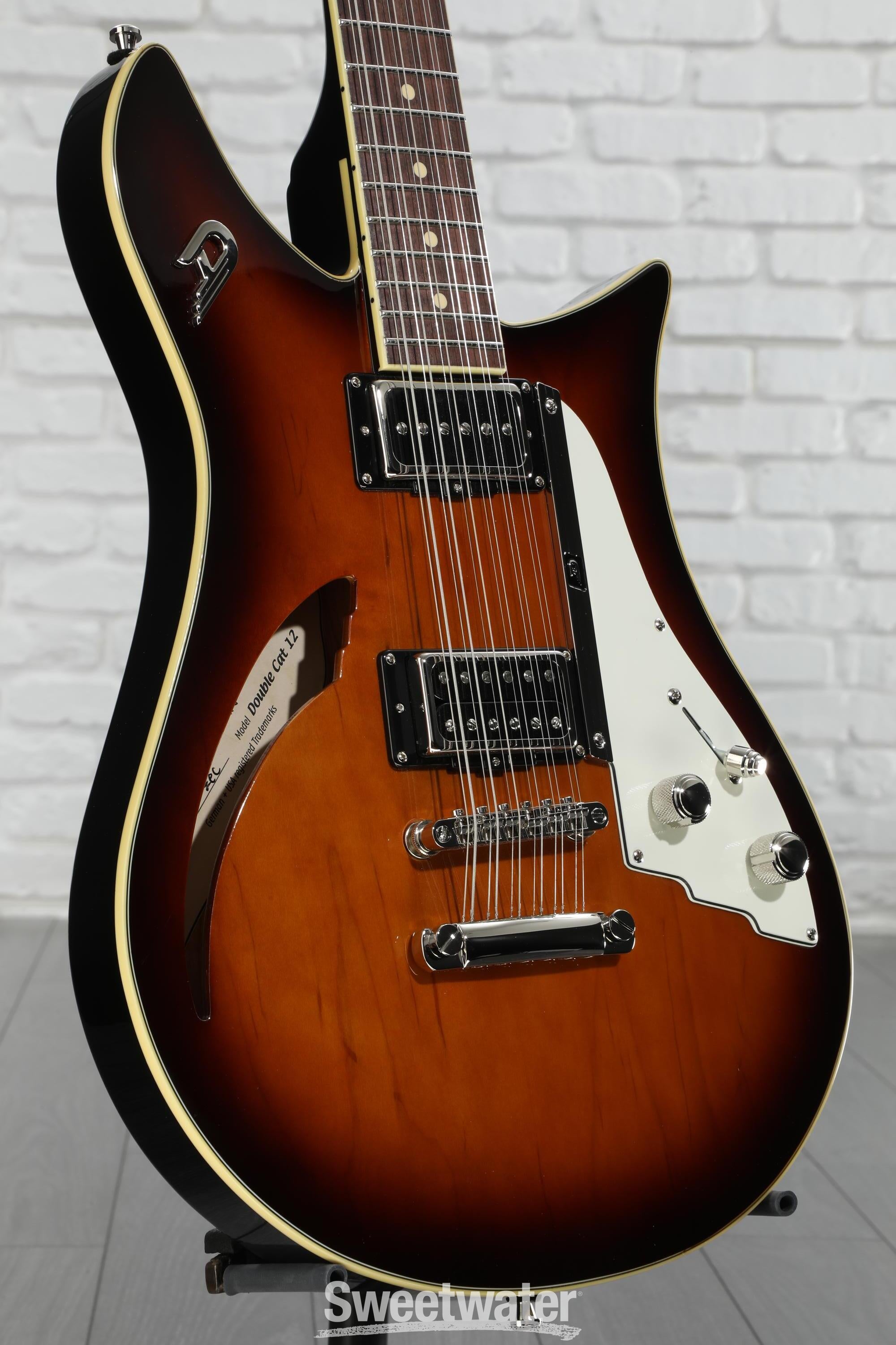 Duesenberg Double Cat 12-string Electric Guitar - Vintage Burst
