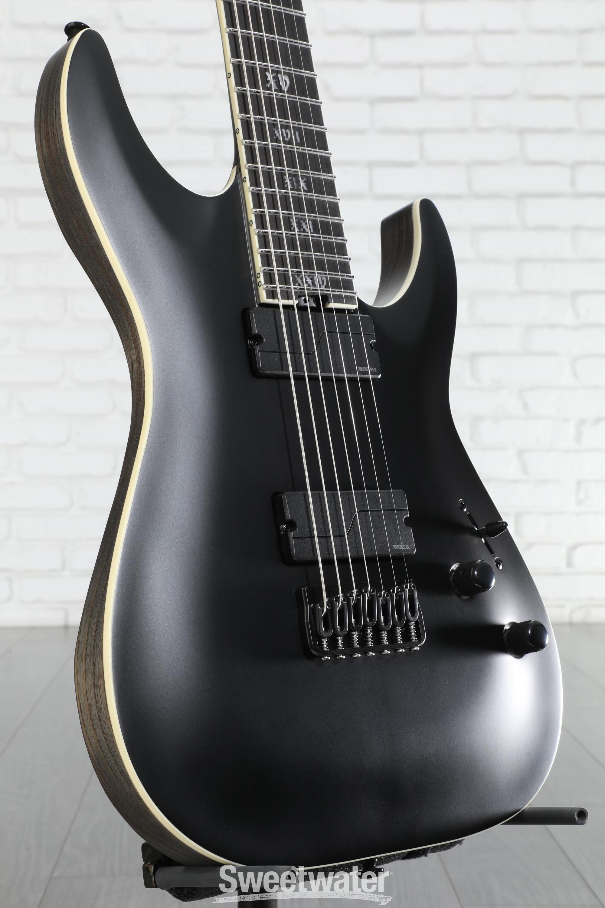 Schecter C-7 SLS Evil Twin Electric Guitar - Satin Black | Sweetwater