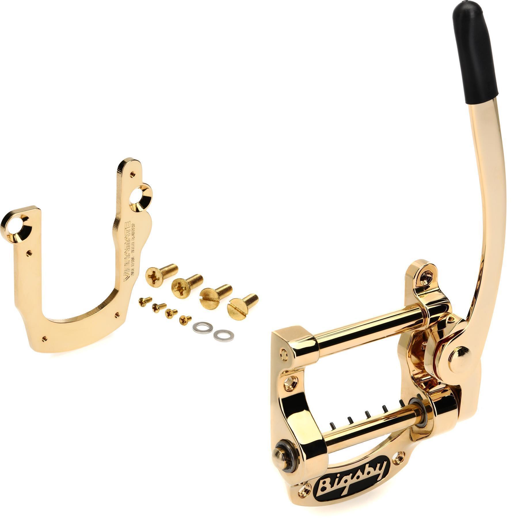 Vibramate V5-ST Short Tail and Bigsby B5 Vibrato Tailpiece - Gold