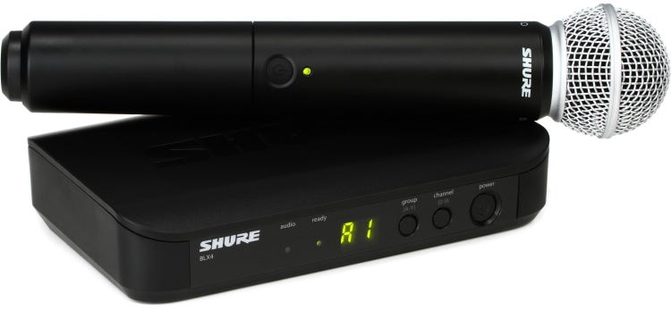 Shure BLX288/SM58 Dual Channel Wireless Handheld Microphone System - H10  Band
