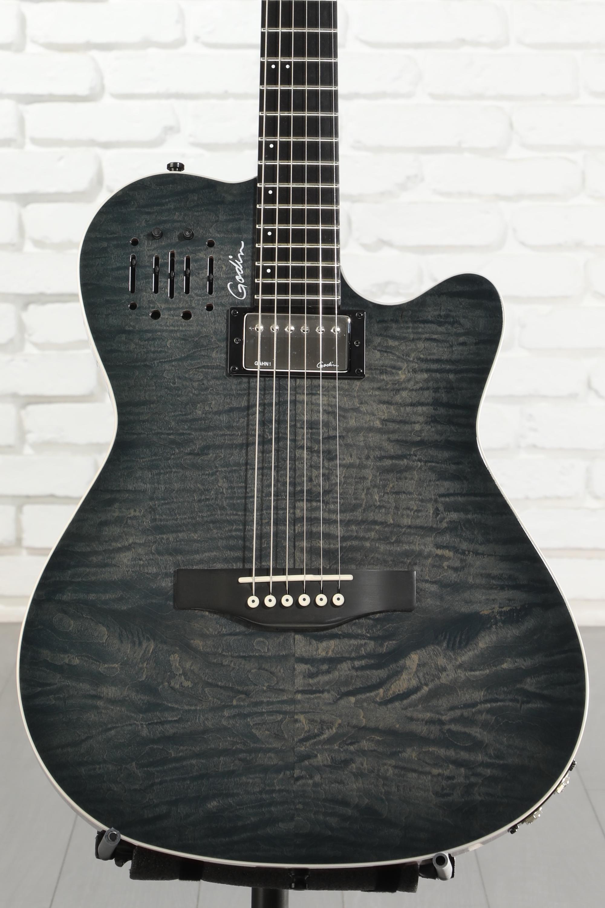 Godin A6 Ultra - Denim Blue Flame | Sweetwater