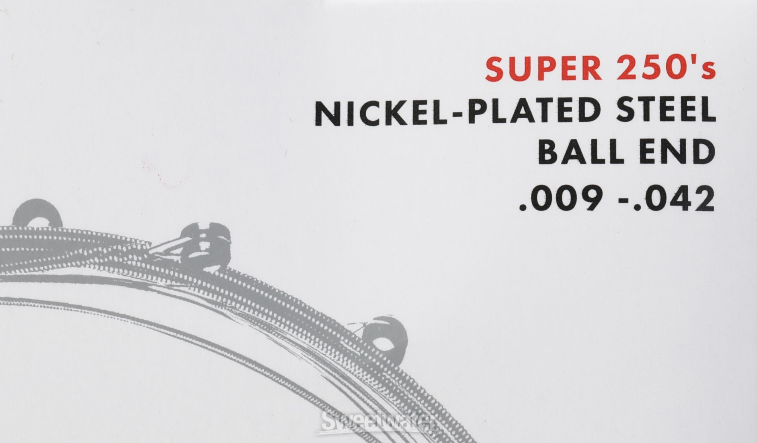 Fender Super 250's Electric Guitar Strings - .009-.042 Light