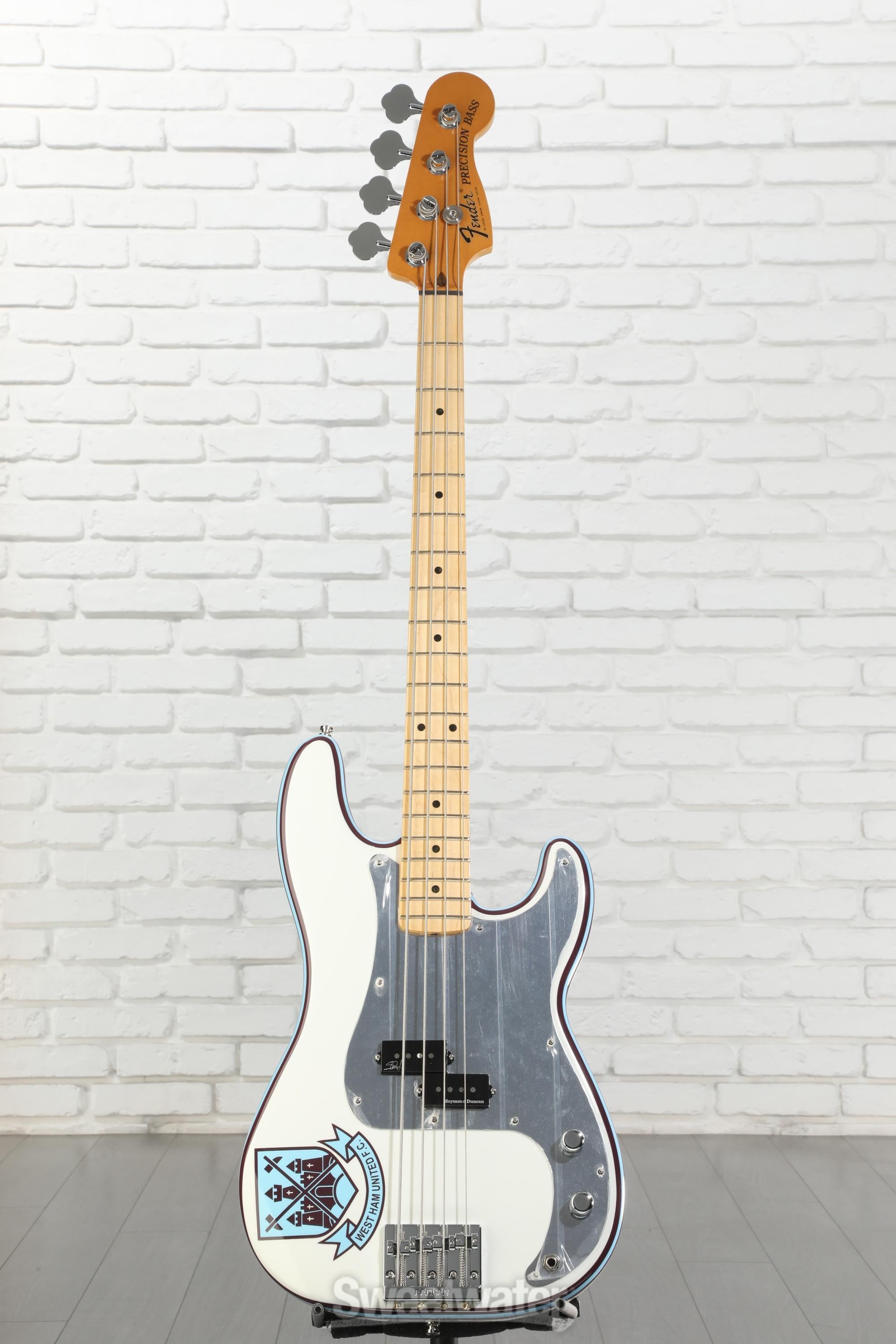 美品 FENDER Steve Harris Precision Bass Fender Steve Harris Precision Bass - Olympic White | Sweetwater
