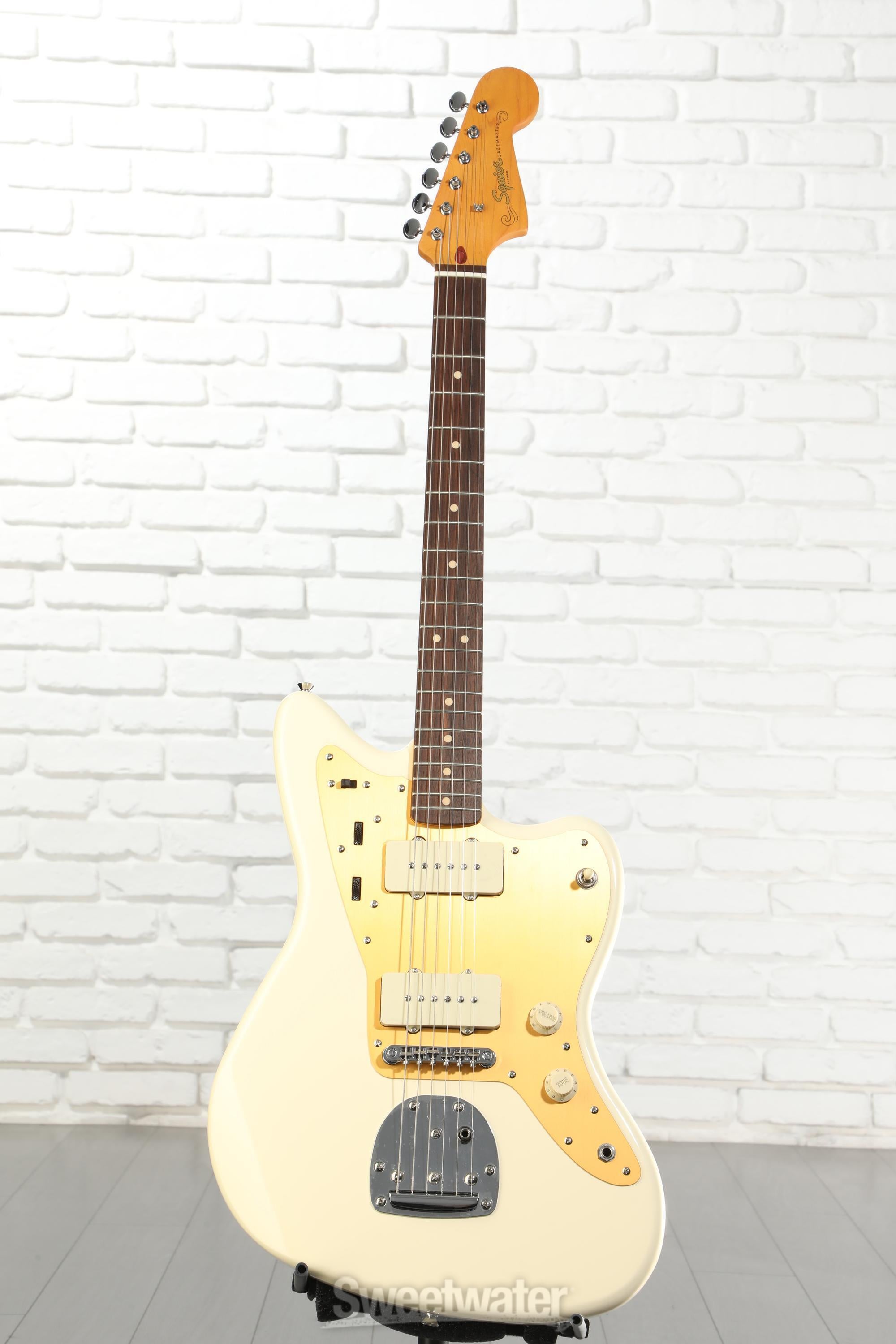 Squier J Mascis Signature Jazzmaster - Vintage White with Indian