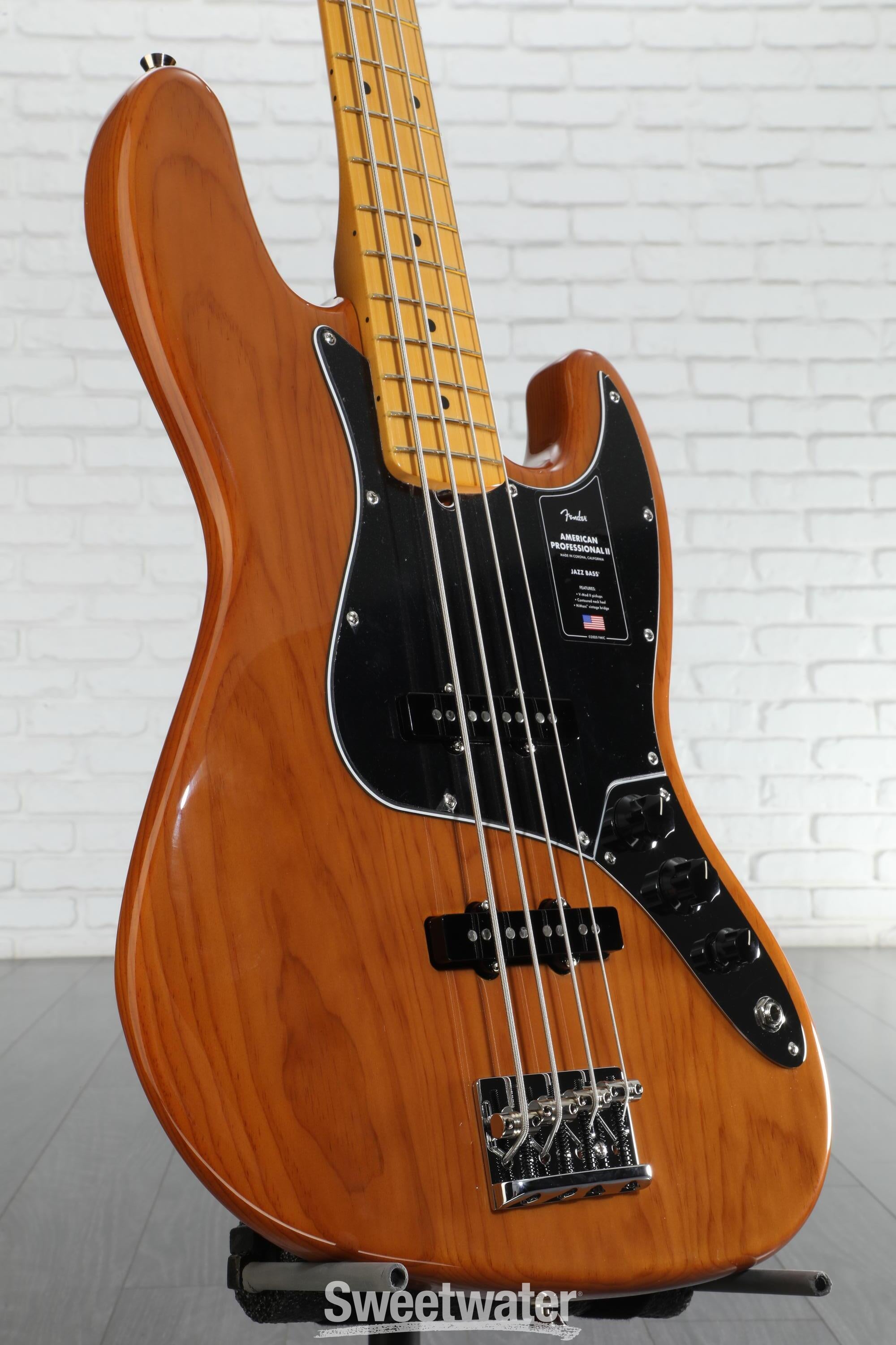 ベース Fender American Professional II Bass Fender American Professional II Jazz Bass Guitar - Natural
