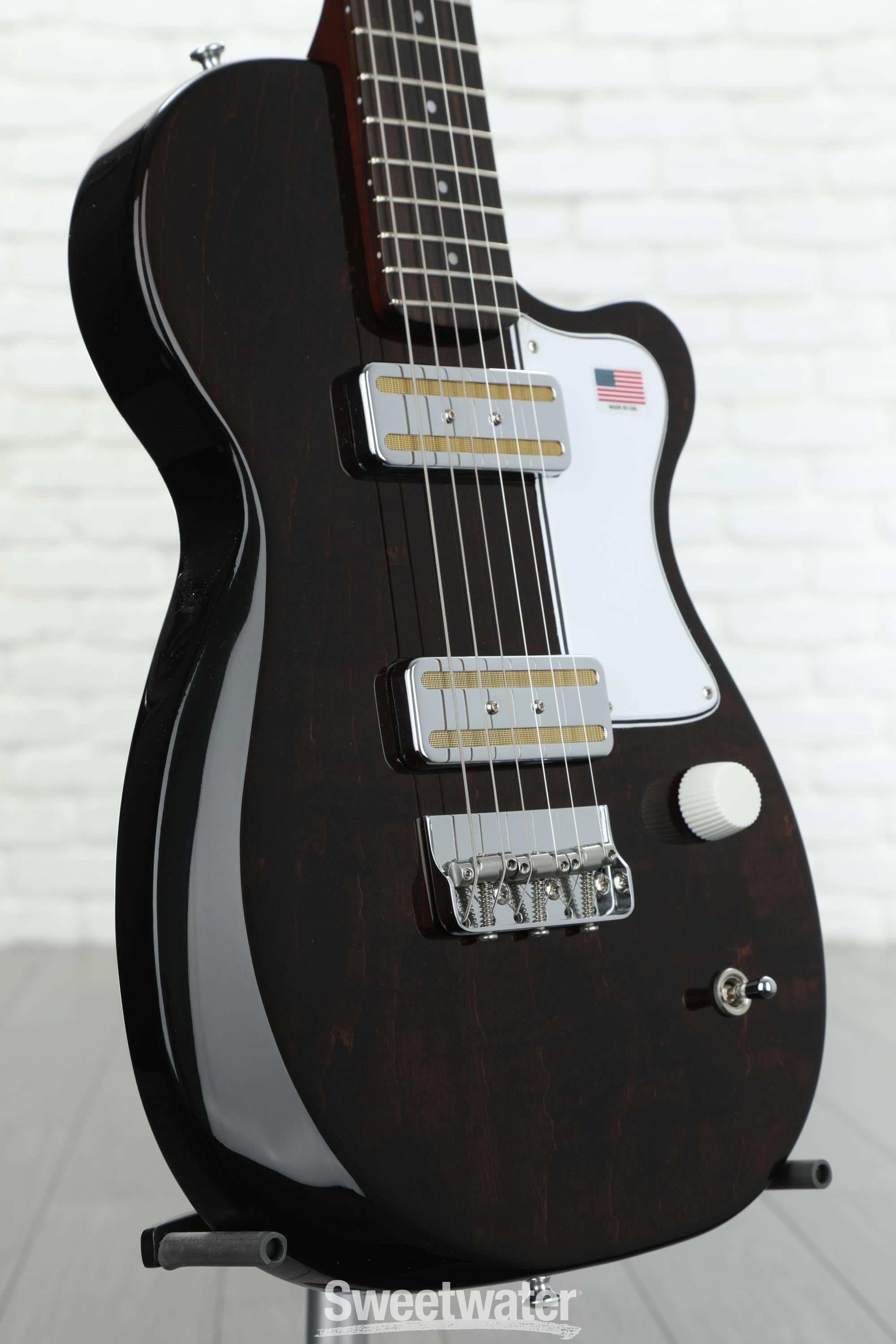 Harmony Juno Flame Maple Electric Guitar - Transparent Black