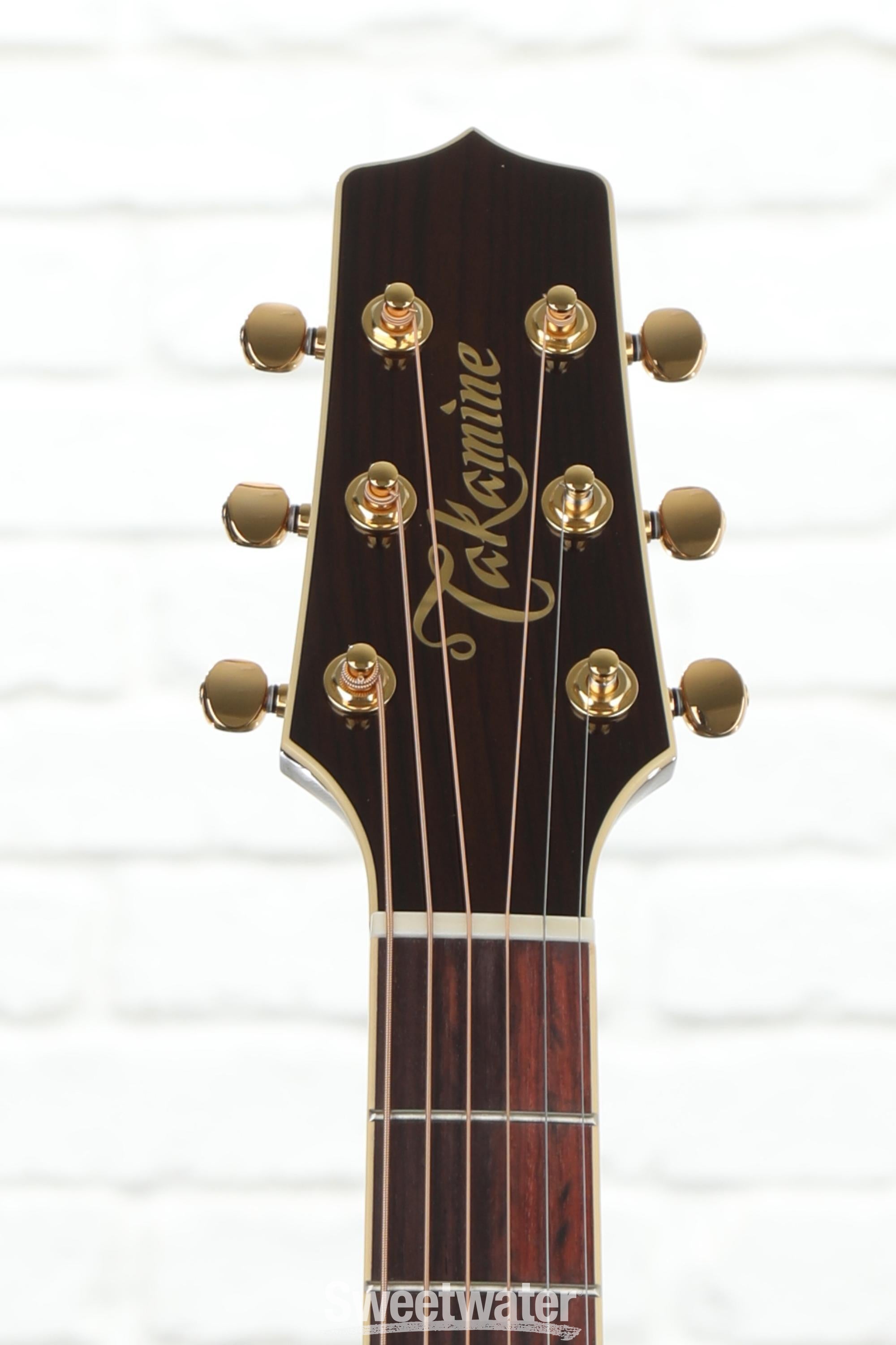 Takamine TSP138CTB, Thinline Acoustic-Electric Guitar - Tobacco