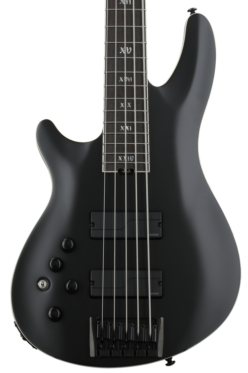 Schecter SLS Evil Twin-5 Left-Handed Bass Guitar - Satin Black