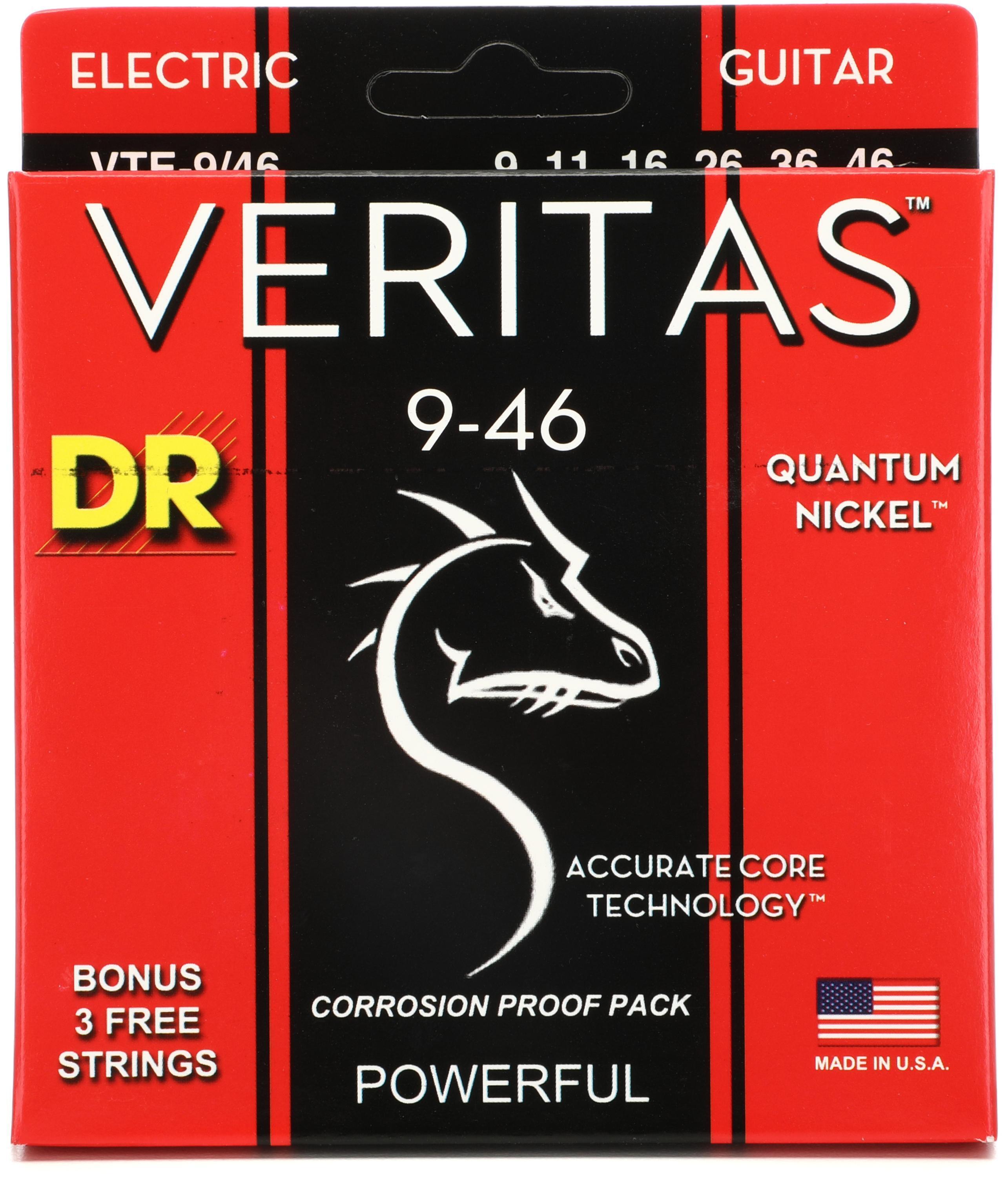 Bundled Item: DR Strings VTE-9/46 Veritas Electric Guitar Strings - .009-.046 Light to Medium