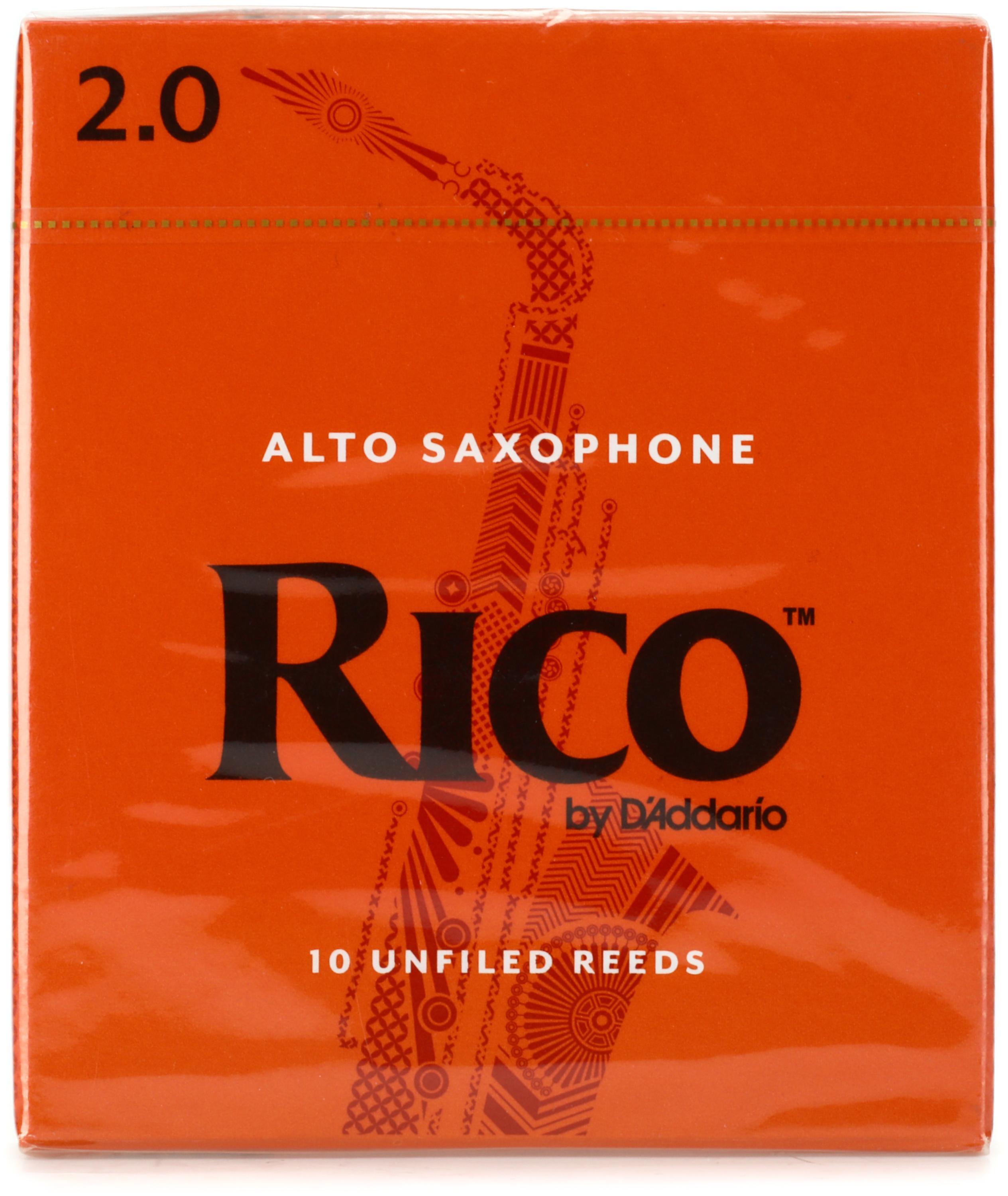 D'Addario Rico Alto Saxophone Reeds (10-pack) with Reed Vitalizer