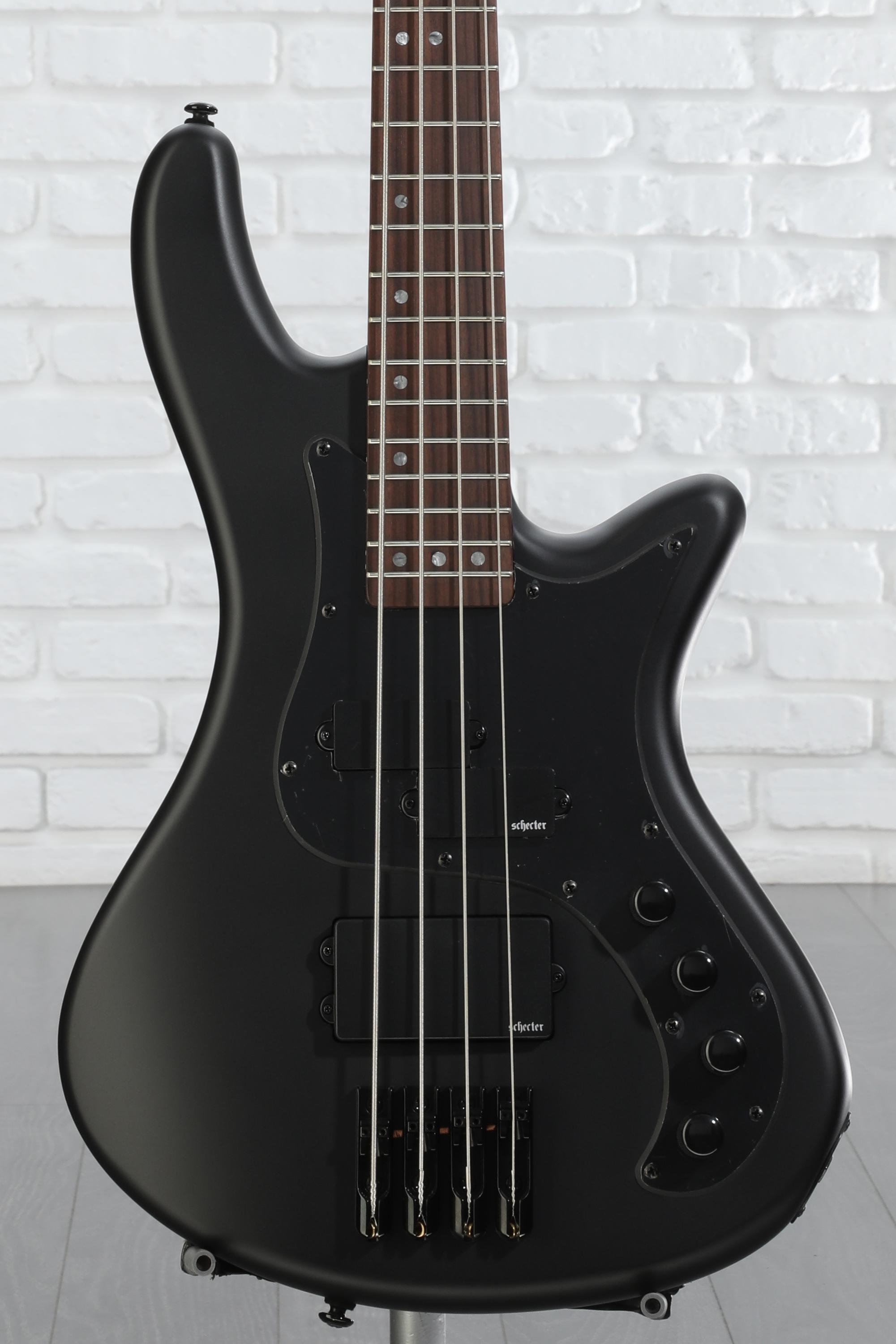 Schecter Stiletto Stealth 4 Bass Guitar - Satin Black Schecter Stiletto Stealth 4 Bass Guitar - Satin Black