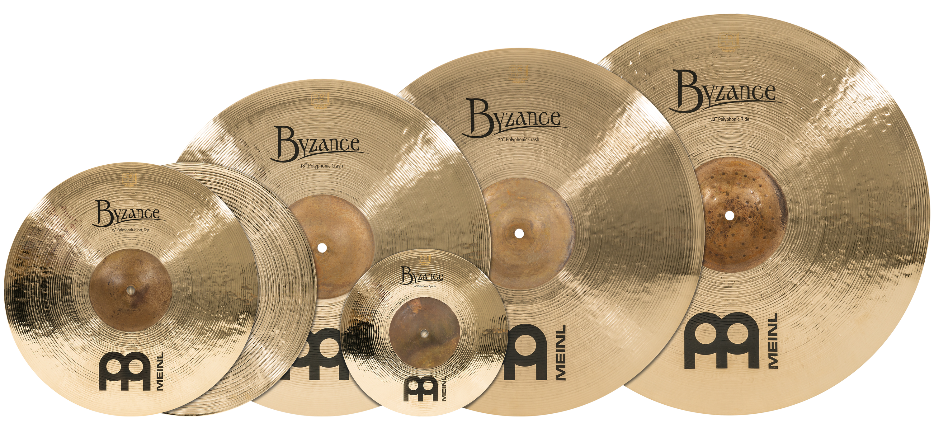 ✦SACLA✦ Meinl Cymbals Byzance Brilliant Polyphonic 5-piece Cymbal
