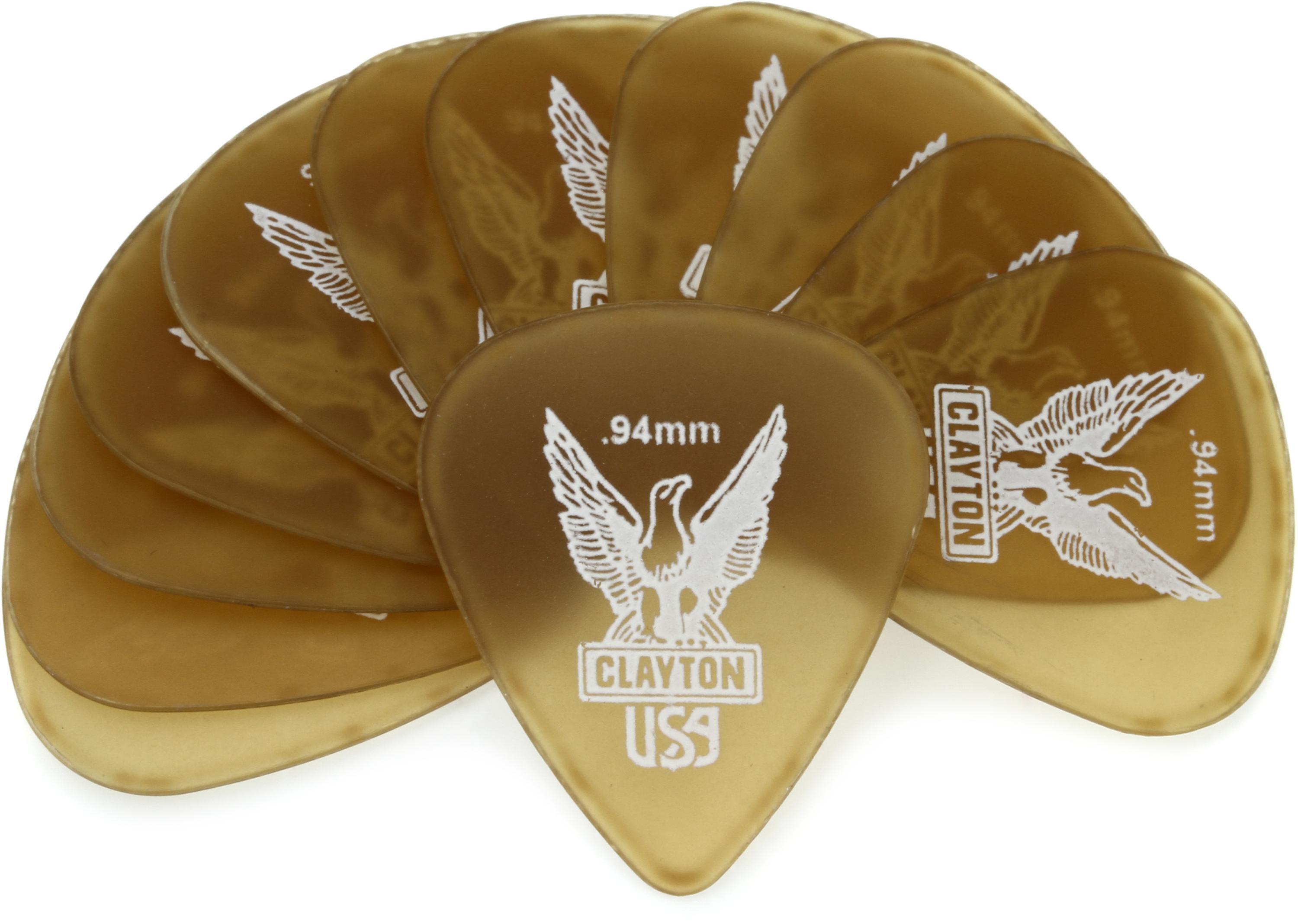 Photo of Clayton Ultem Standard Picks 12-pack .94mm