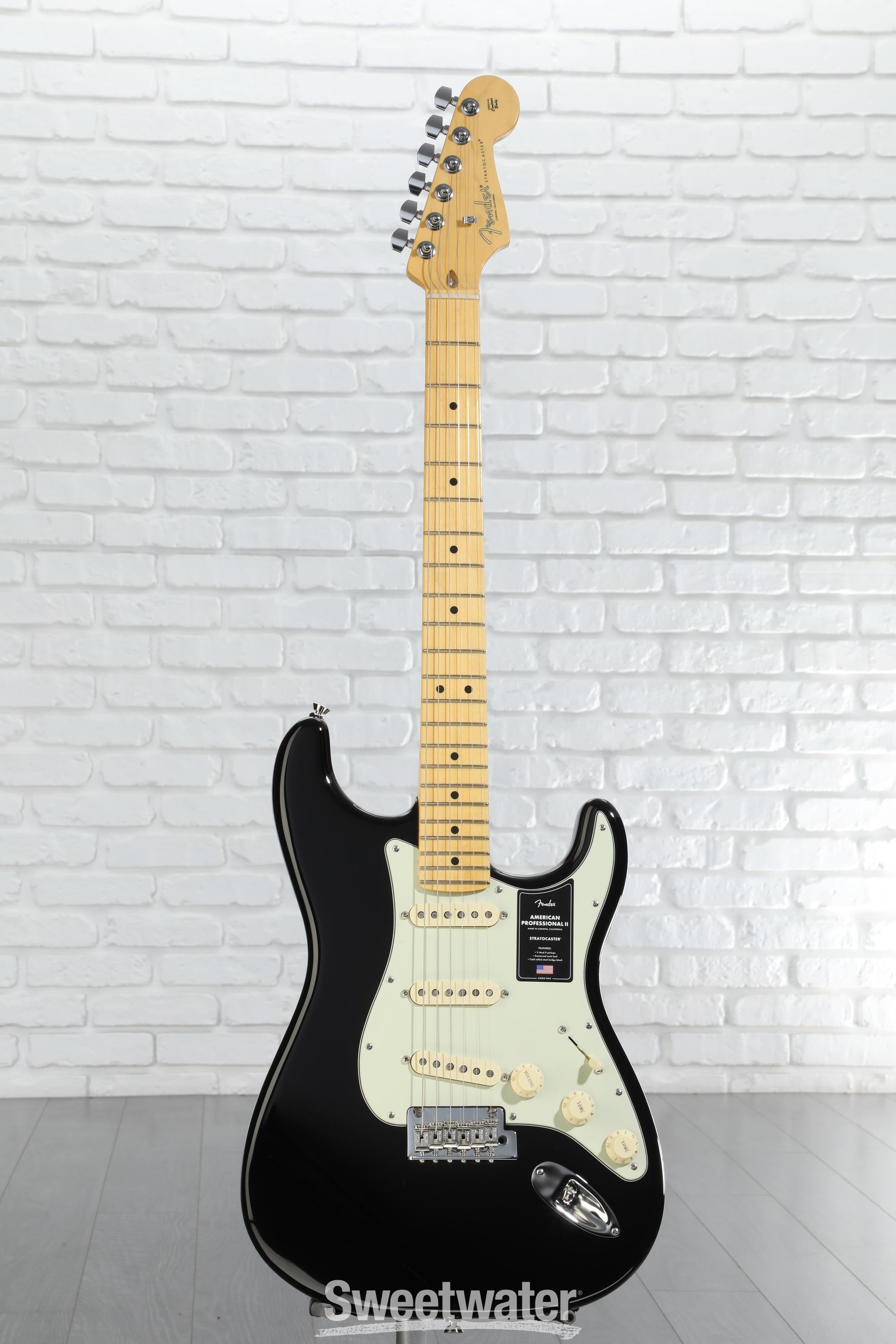 Fender American Professional II Stratocaster - Black with Fender American Professional II Stratocaster - Black with