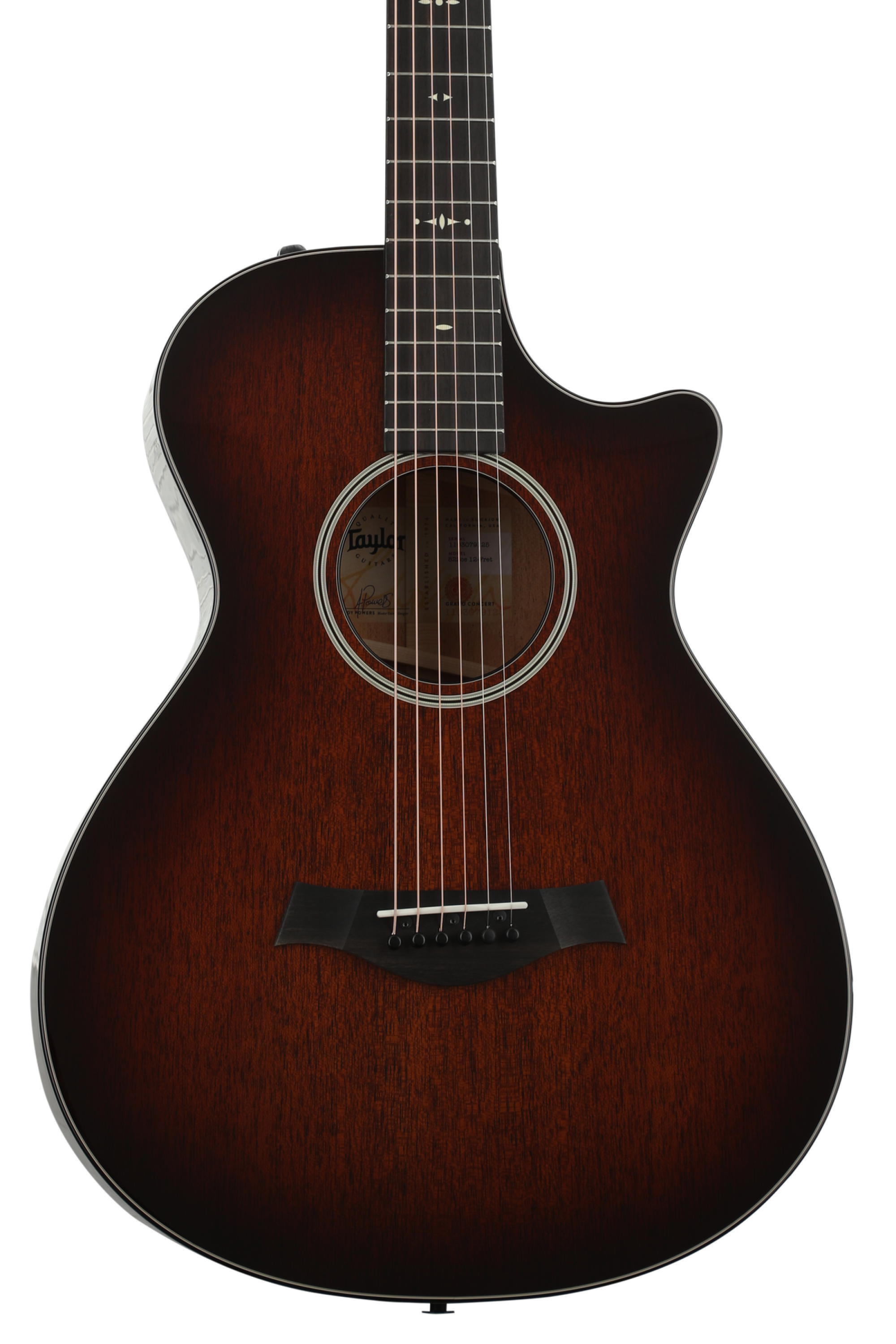 ギター Taylor 522ce V-class ALL mahogany Taylor 522ce 12-fret V-Class - Shaded Edgeburst | Sweetwater