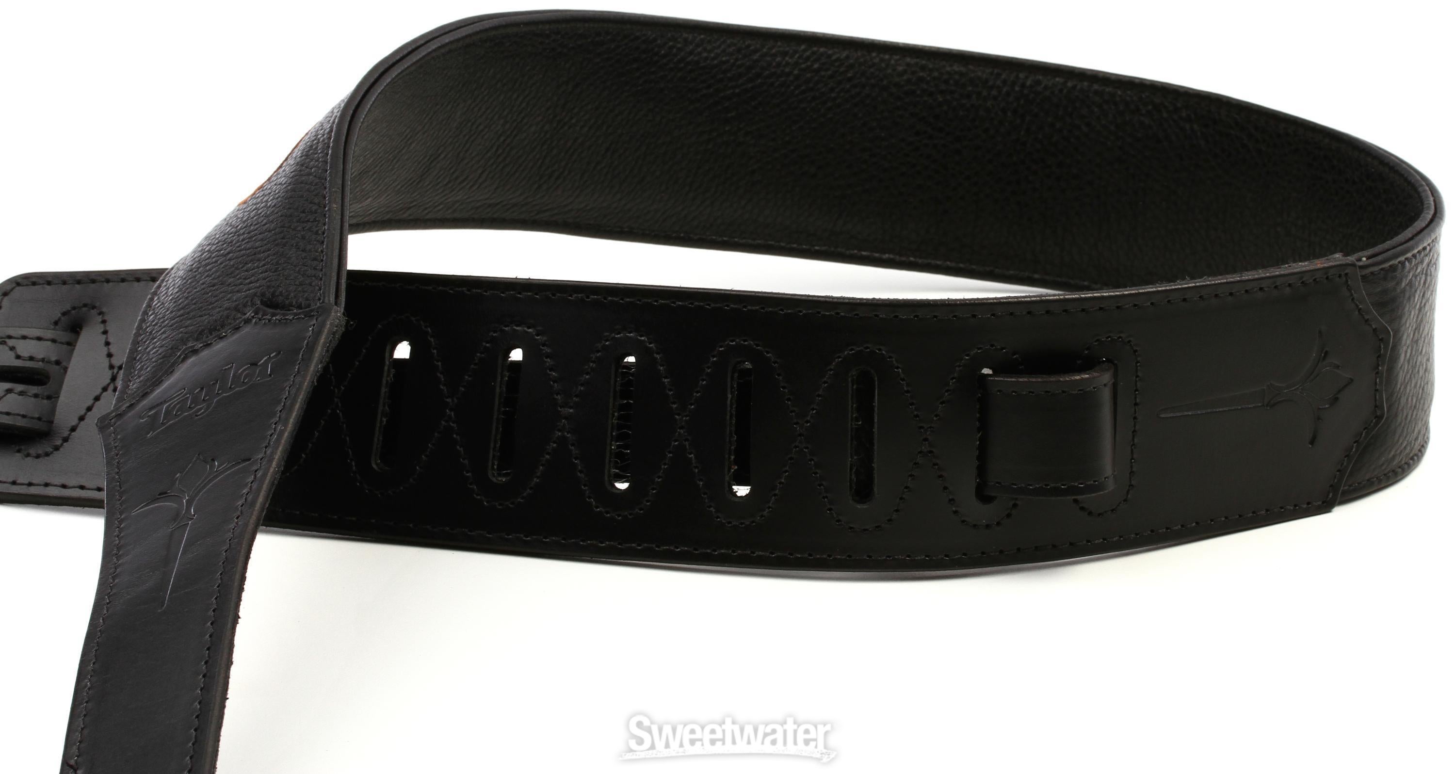 Taylor Taylor Taylor Nouveau 2.5インチ ギターストラップ - ブラウン Taylor Taylor Nouveau 3-inch Guitar Strap - Black Leather | Sweetwater