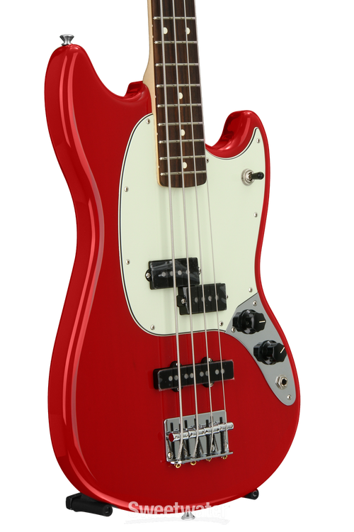 【美品】Fender Mustang Bass PJ Torino Red Fender Mustang PJ Bass - Torino Red with Rosewood Fingerboard