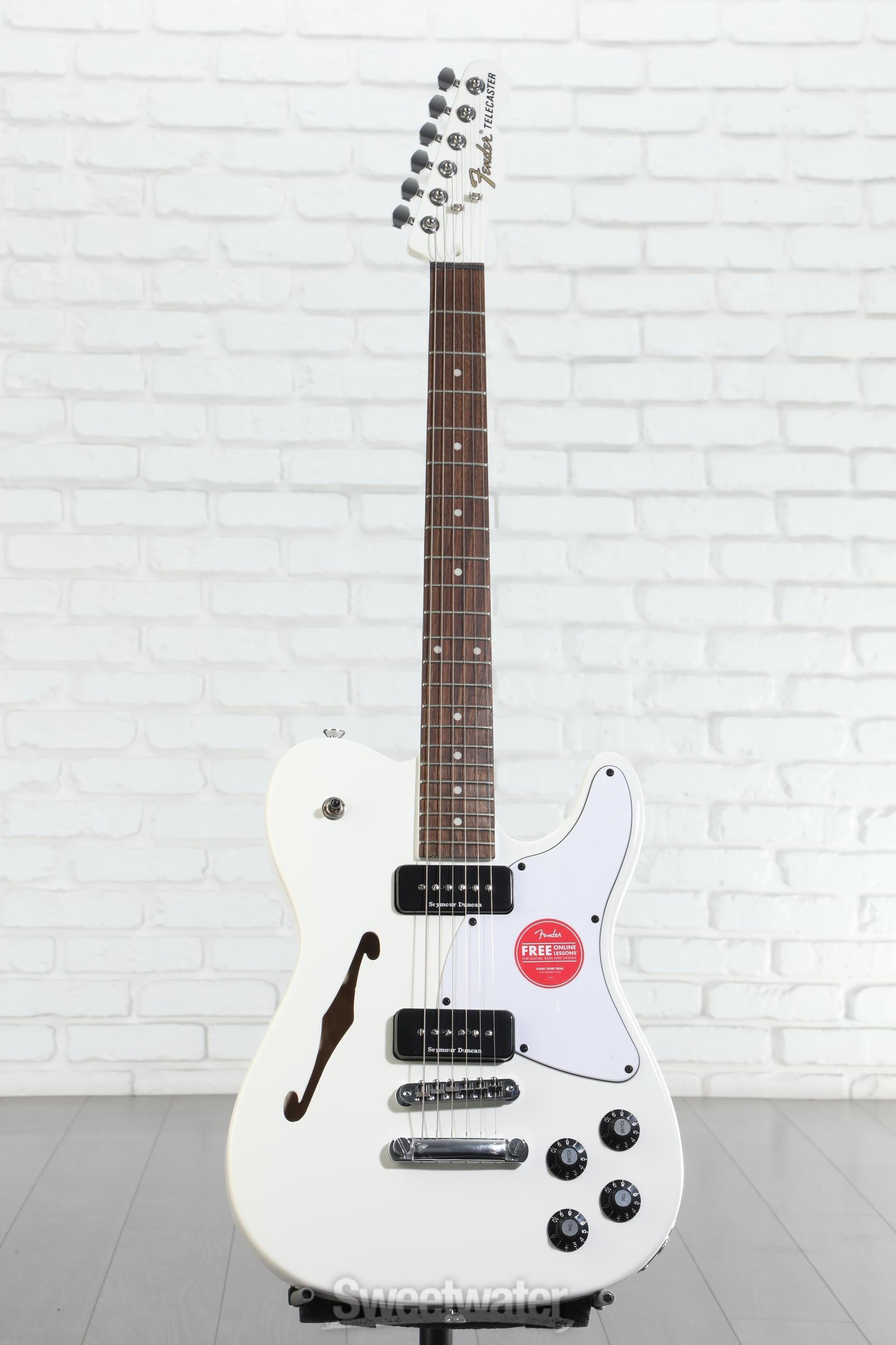Fender Jim Adkins JA-90 Telecaster Thinline - White | Sweetwater