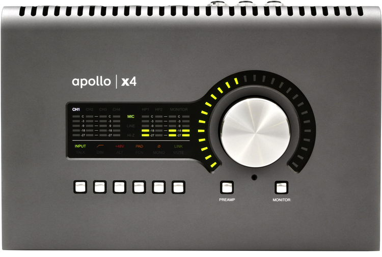 Universal Audio Apollo x4 12x18 Thunderbolt 3 Audio Interface with