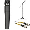 Photo of Shure SM57 Cardioid Dynamic Instrument Microphone Bundle with Stand and Cable