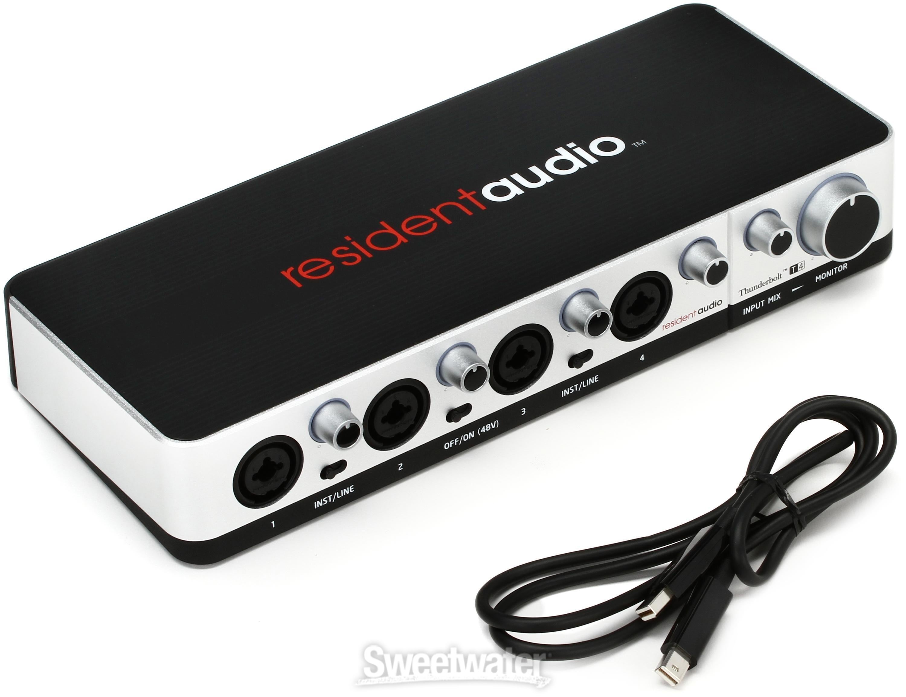 Resident Audio T4 4x4 Thunderbolt Audio Interface | Sweetwater