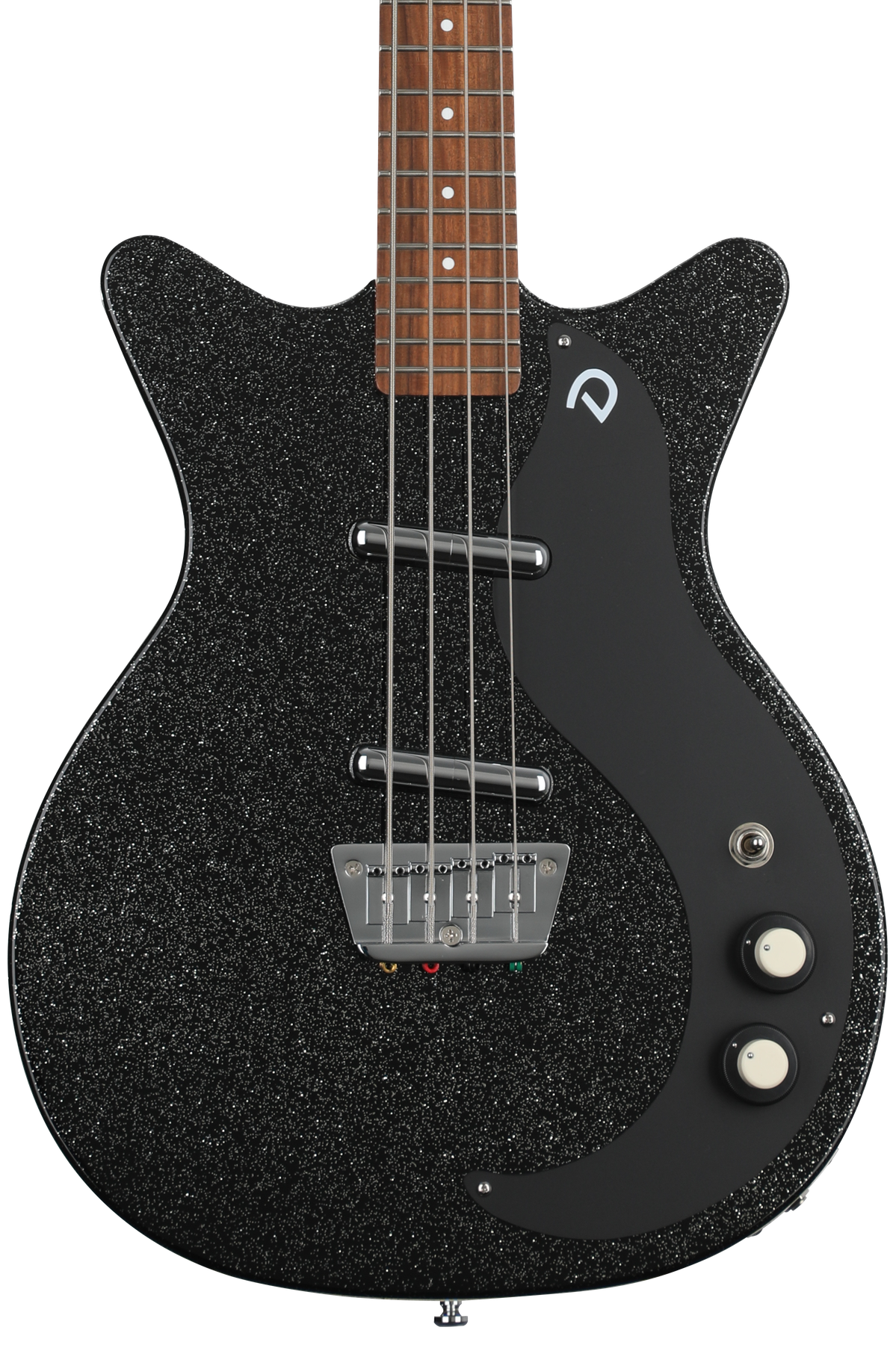 Danelectro '59DC Short Scale Bass Guitar - Black Metalflake 