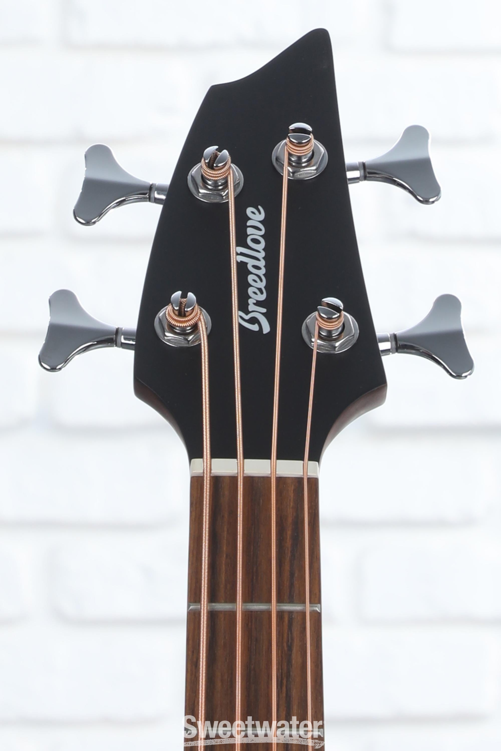 Breedlove ECO Discovery S Concert CE Acoustic-electric Bass Guitar - Edgeburst European Spruce/African Mahogany