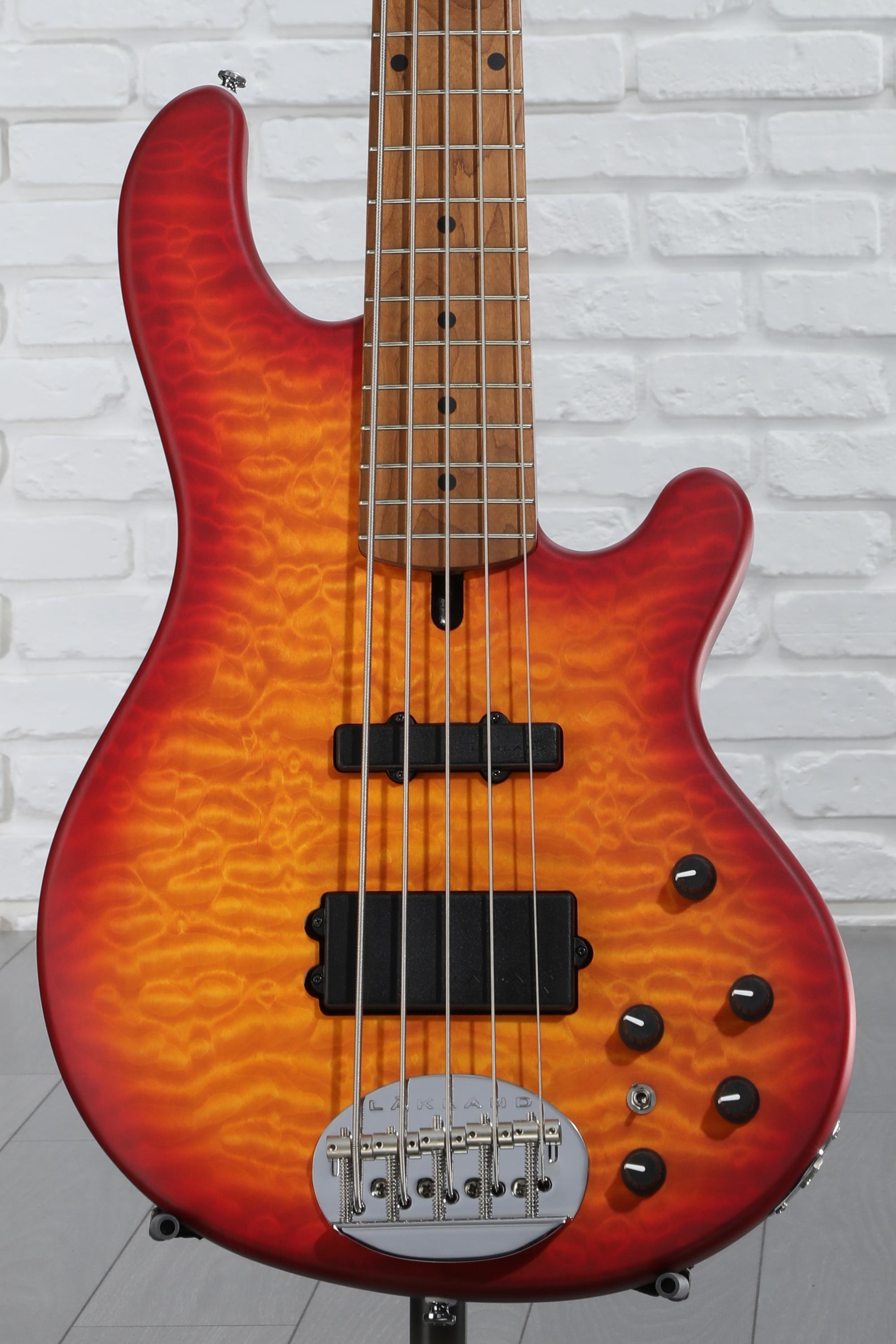 Lakland Skyline 55-02 Deluxe Bass Guitar - Satin Cherryburst