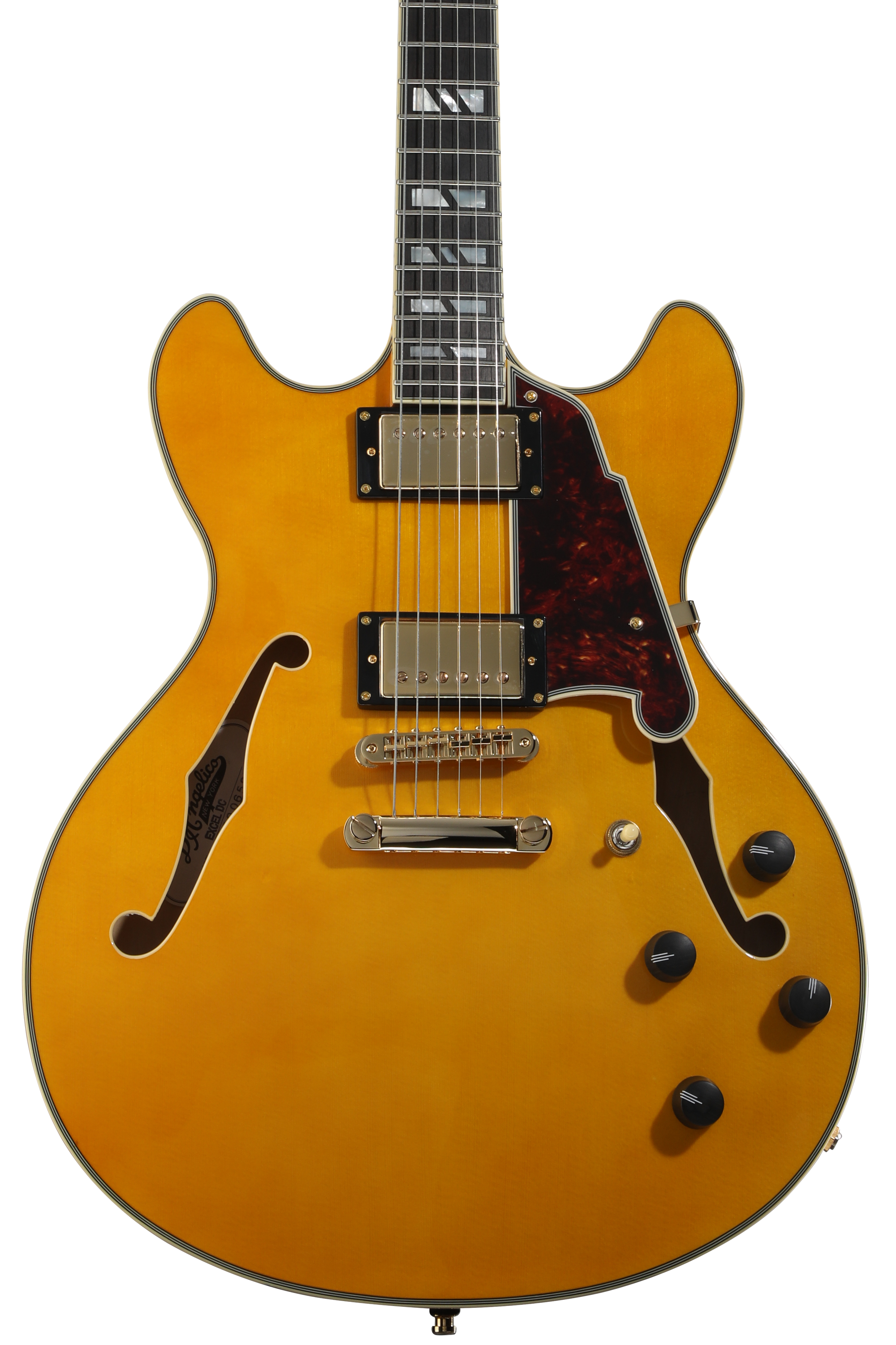 D'Angelico Excel Mini DC - Vintage Natural with Stopbar Tailpiece