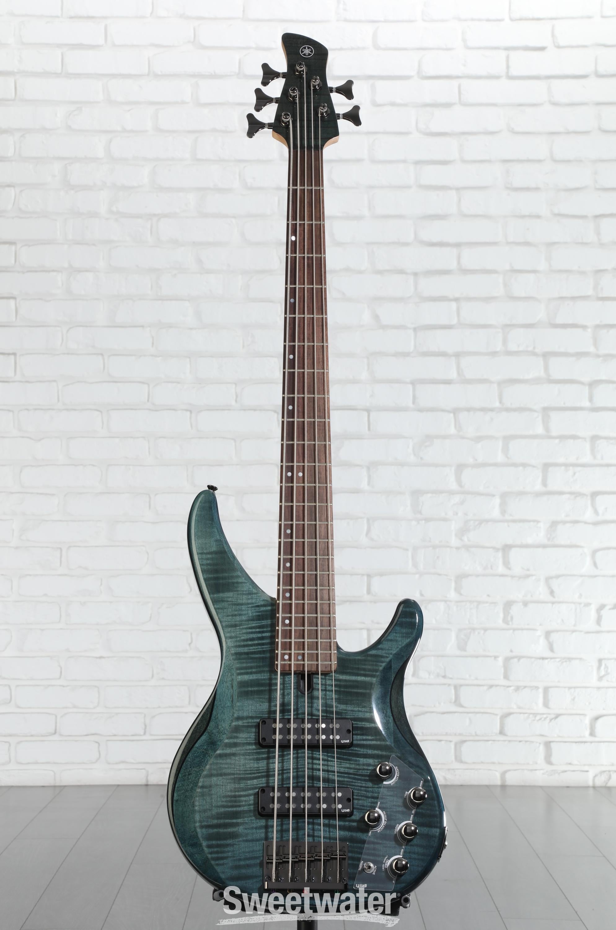 Yamaha TRBX605FM 5-string Bass Guitar - Indigo Blue | Sweetwater