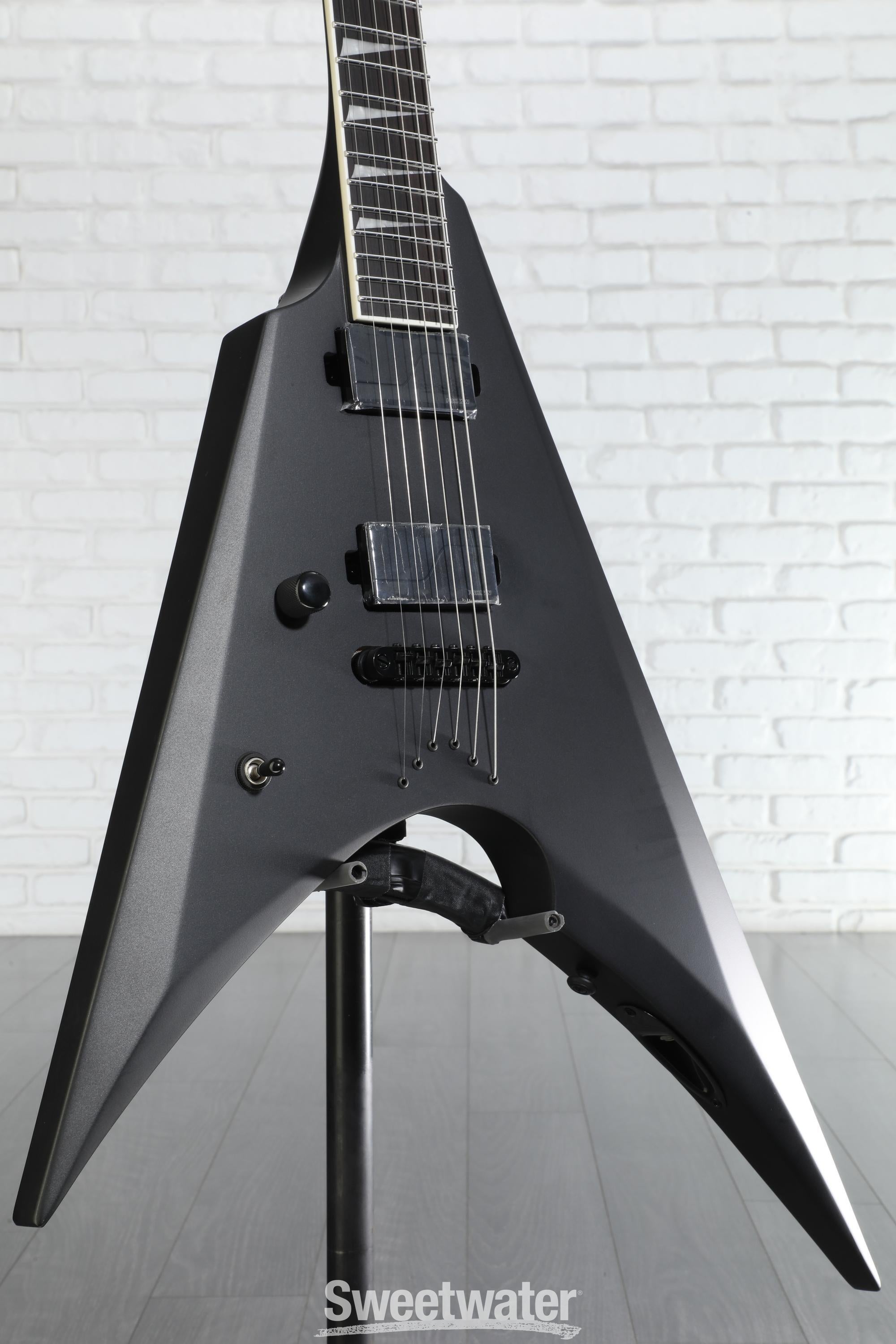 Photo of ESP LTD Arrow-1000NT Left-handed Electric Guitar - Charcoal Metallic Satin