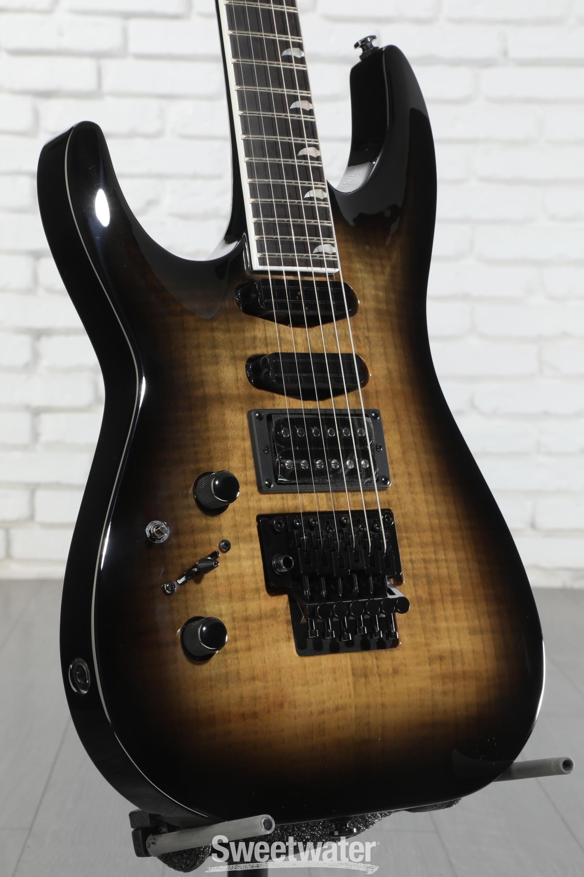 Photo of Kramer SM-1 Figured Left-handed Electric Guitar - Black Denim Perimeter