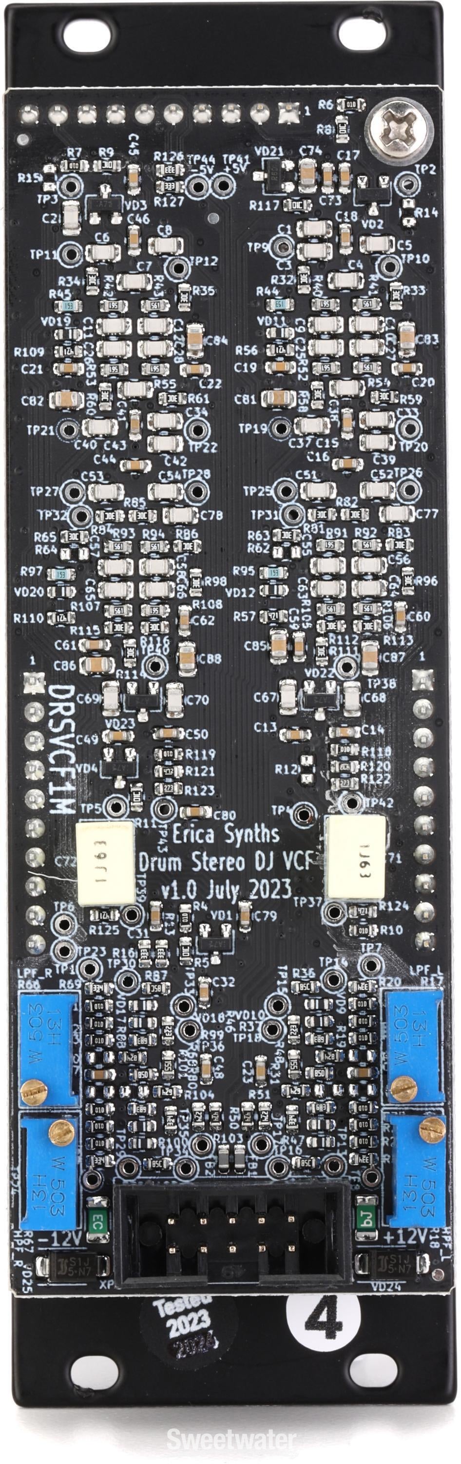 Erica Synths DJ VCF Stereo Eurorack Module | Sweetwater