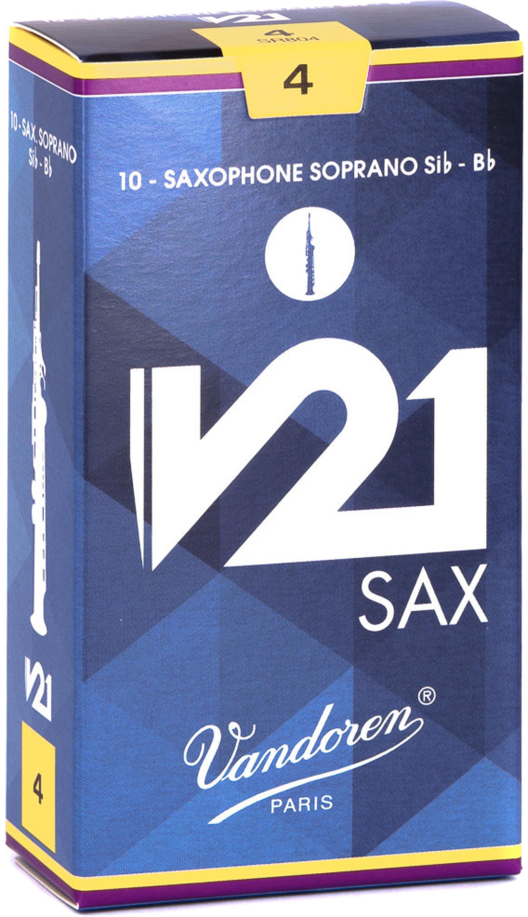 Photo of Vandoren SR804 - V21 Soprano Saxophone Reeds - 4.0 (10-pack)