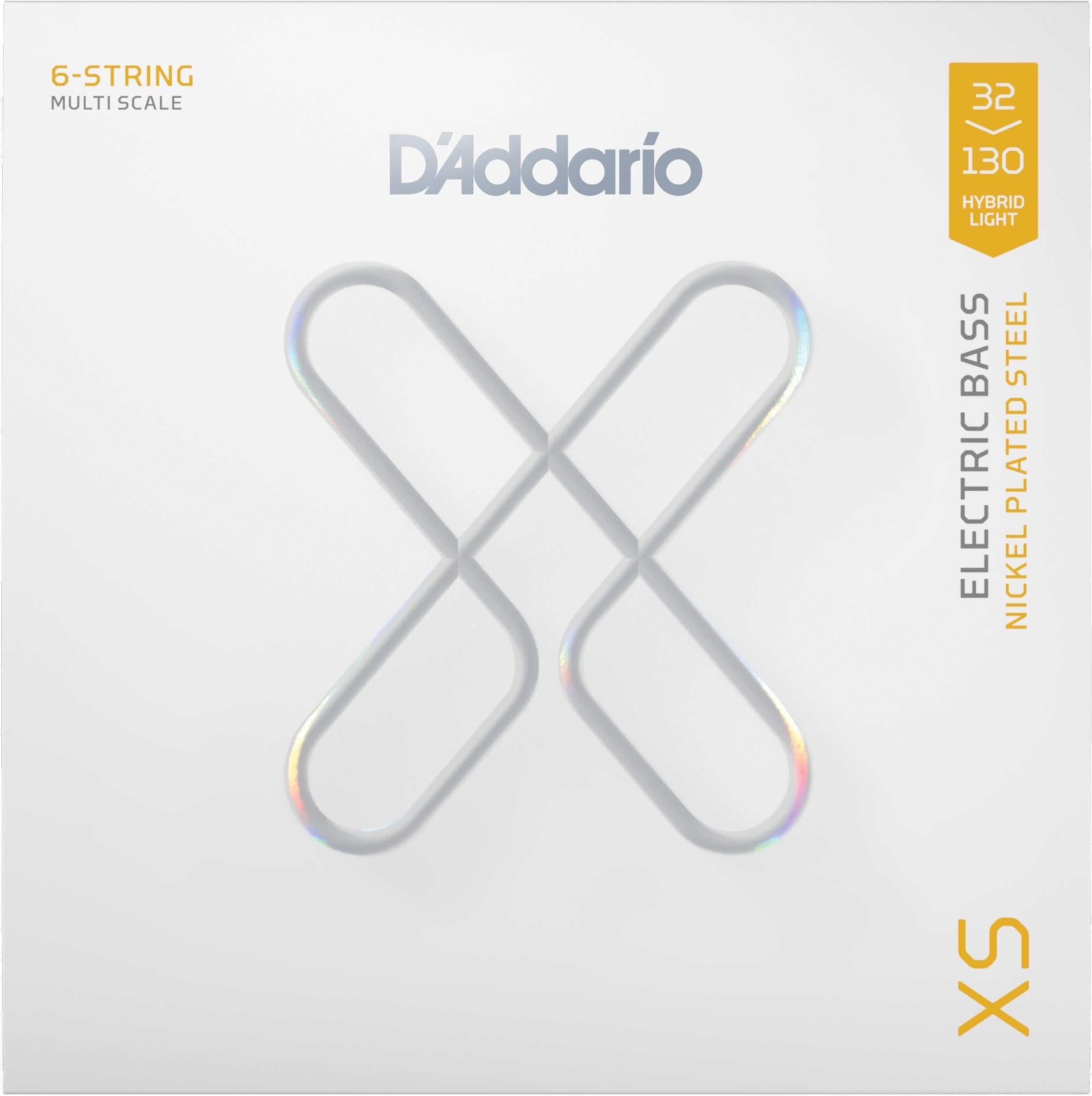 Photo of D'Addario XSB32130MS XS Nickel 6-string Electric Bass Guitar Strings - .032-.130 Hybrid Light