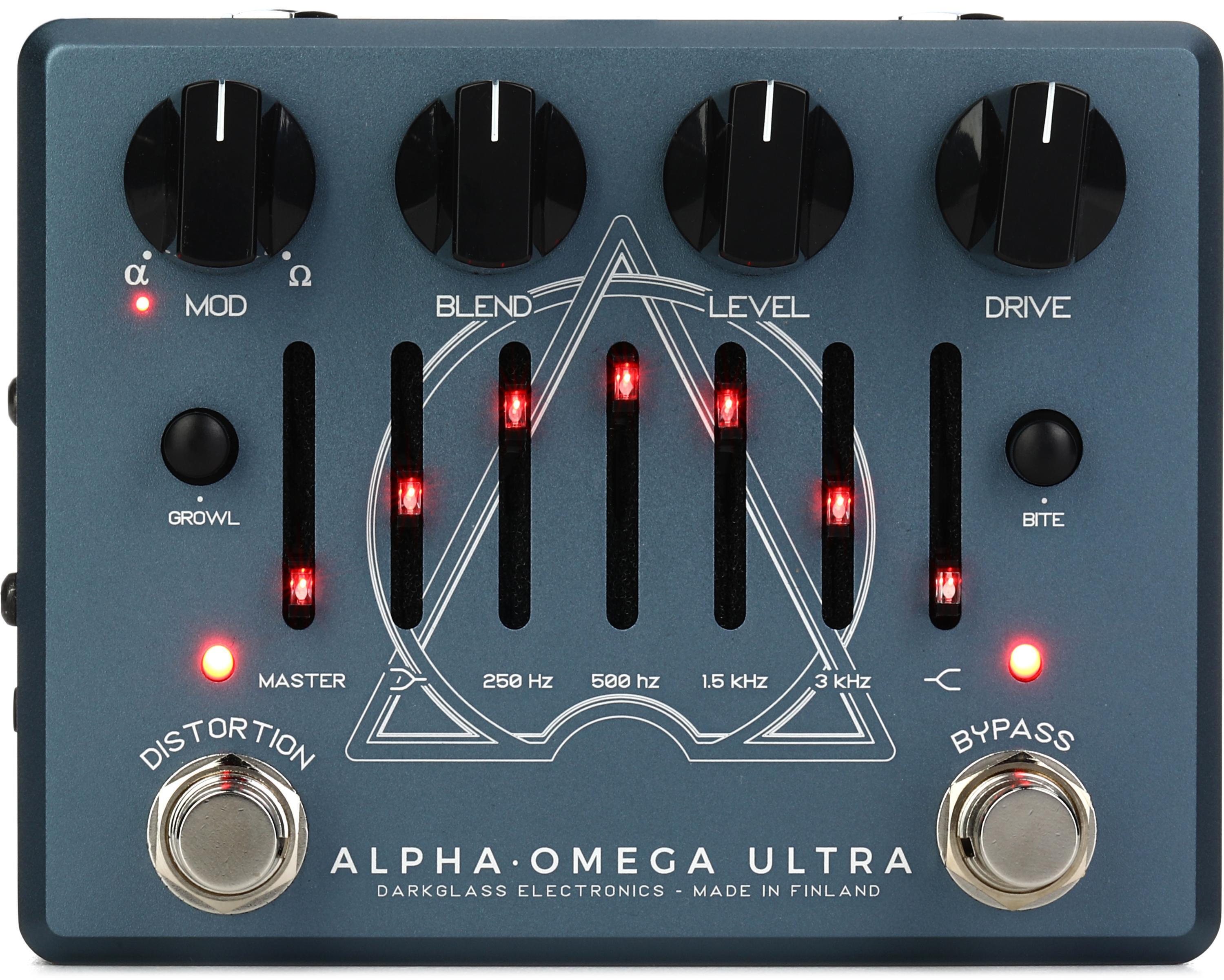 Darkglass Alpha Omega Ultra Dual Bass Preamp/OD Pedal with Aux In