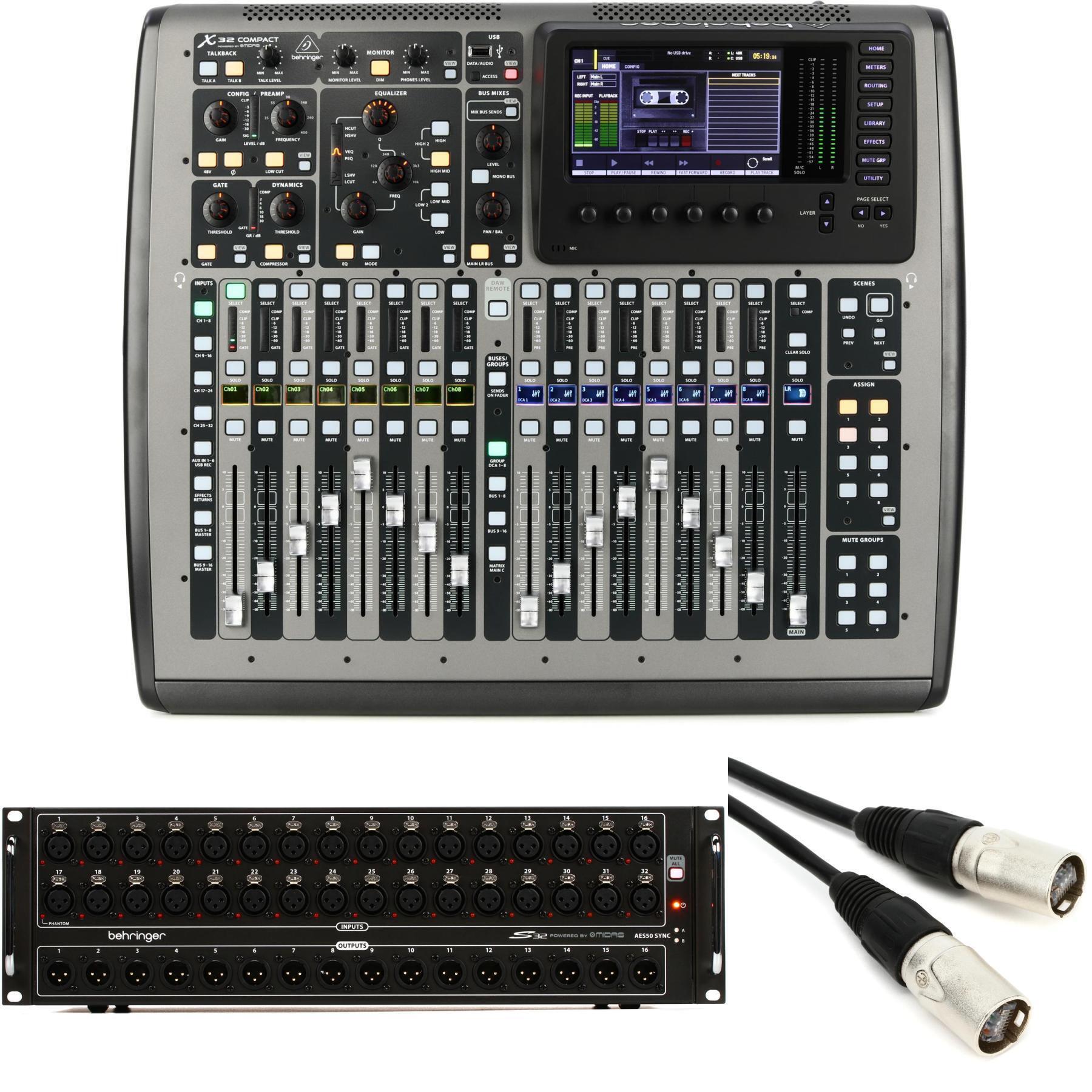 Behringer X32 Compact Mixer with S32 Stage Box