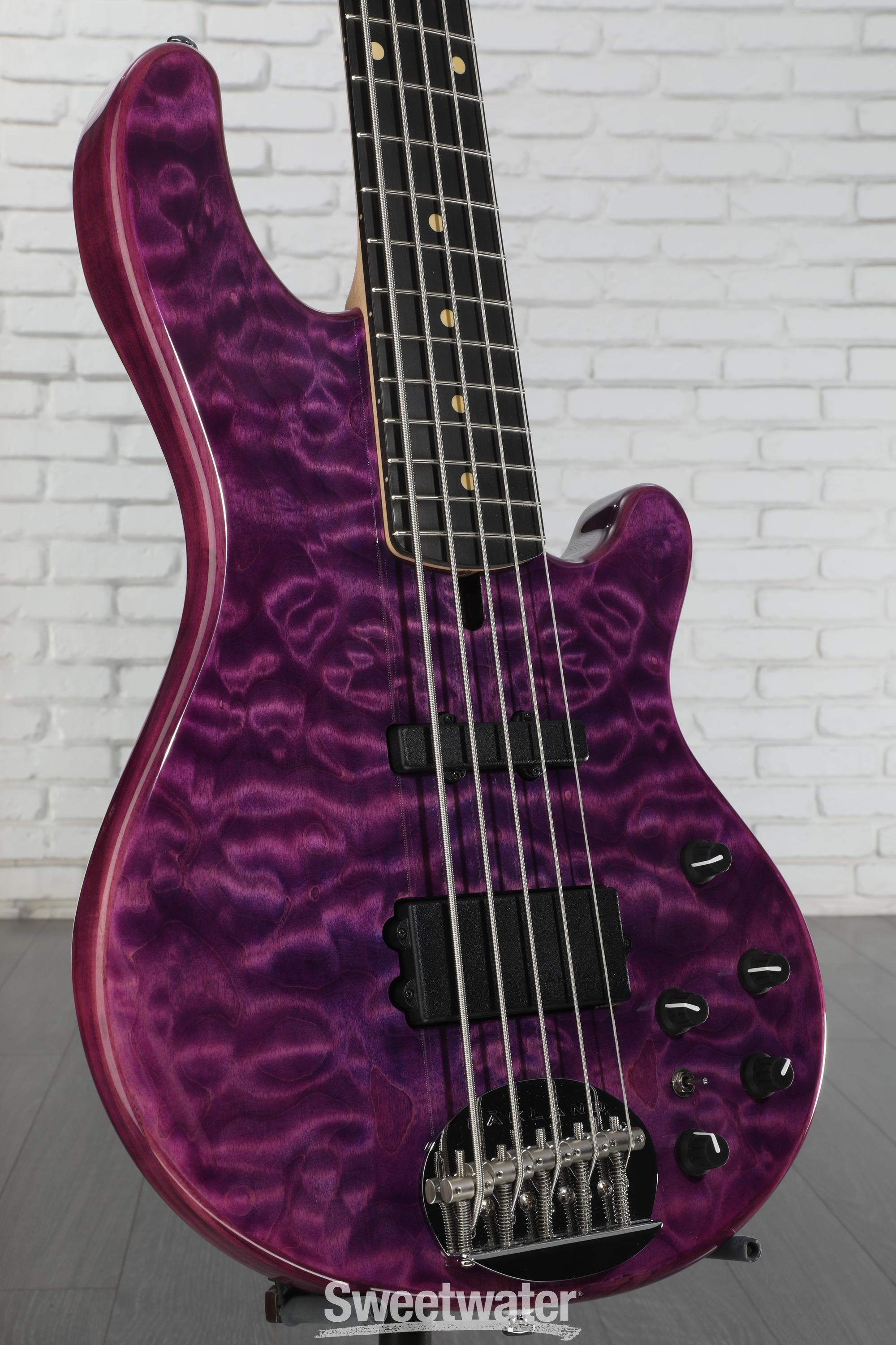ギター NK Lakland Skyline 55-02 Deluxe Bass Guitar - Translucent